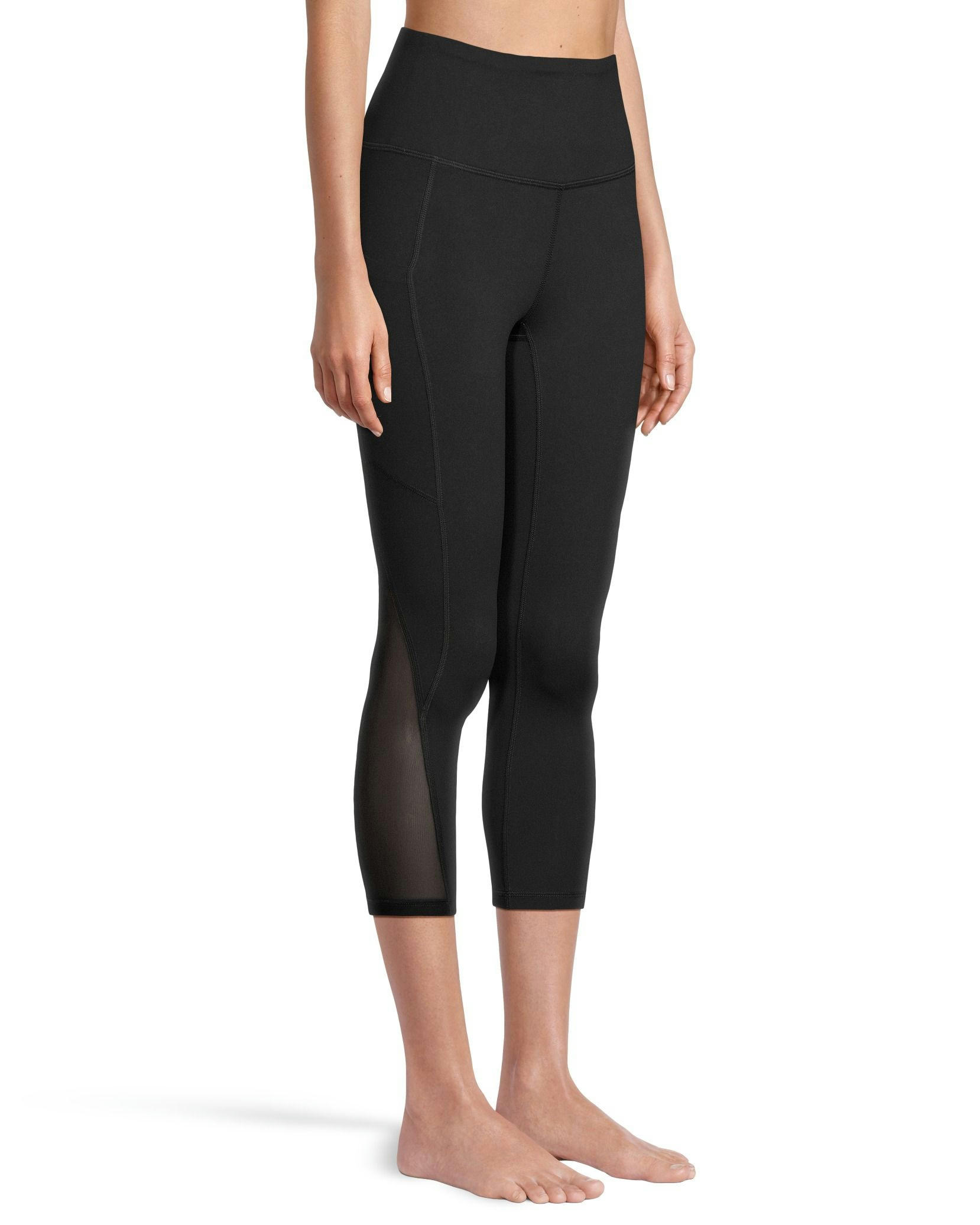 Shambala Women's Live-In Comfort High Rise Crop Legging with Mesh