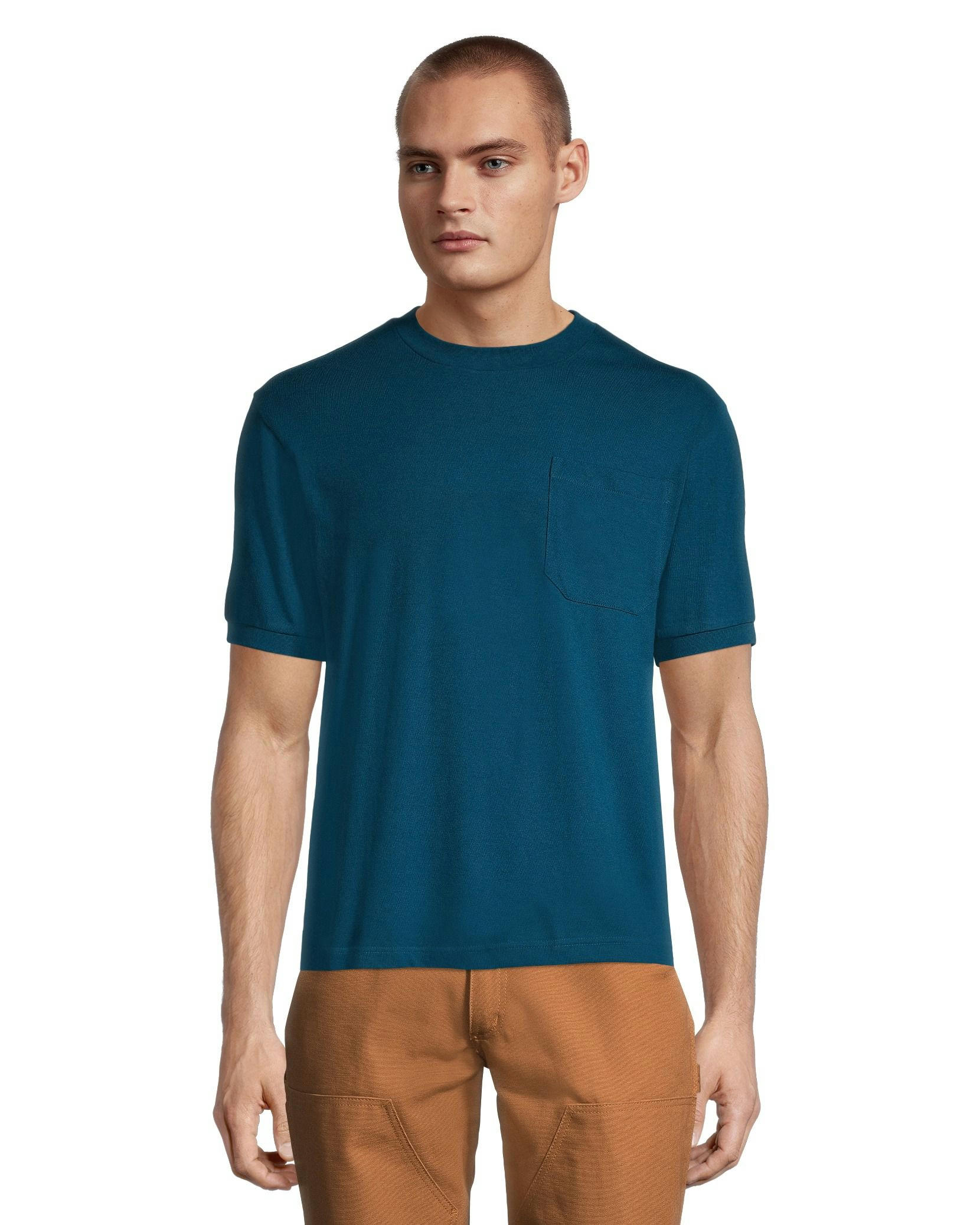 Aggressor Men's Crewneck Short Sleeve Solid Work T-Shirt With FRESHTECH