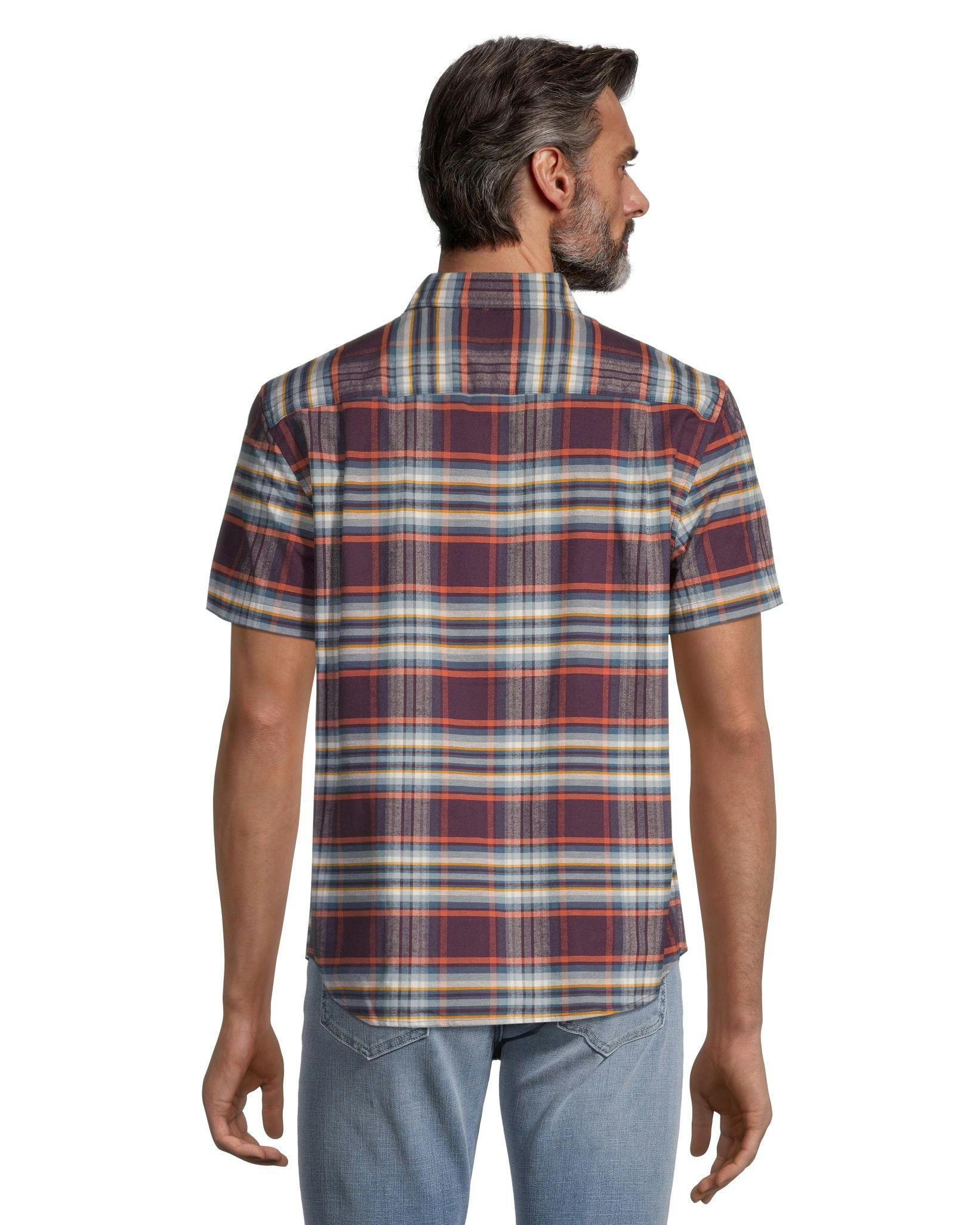 Denver Hayes Men's Modern Fit Short Sleeve Oxford Casual Shirt