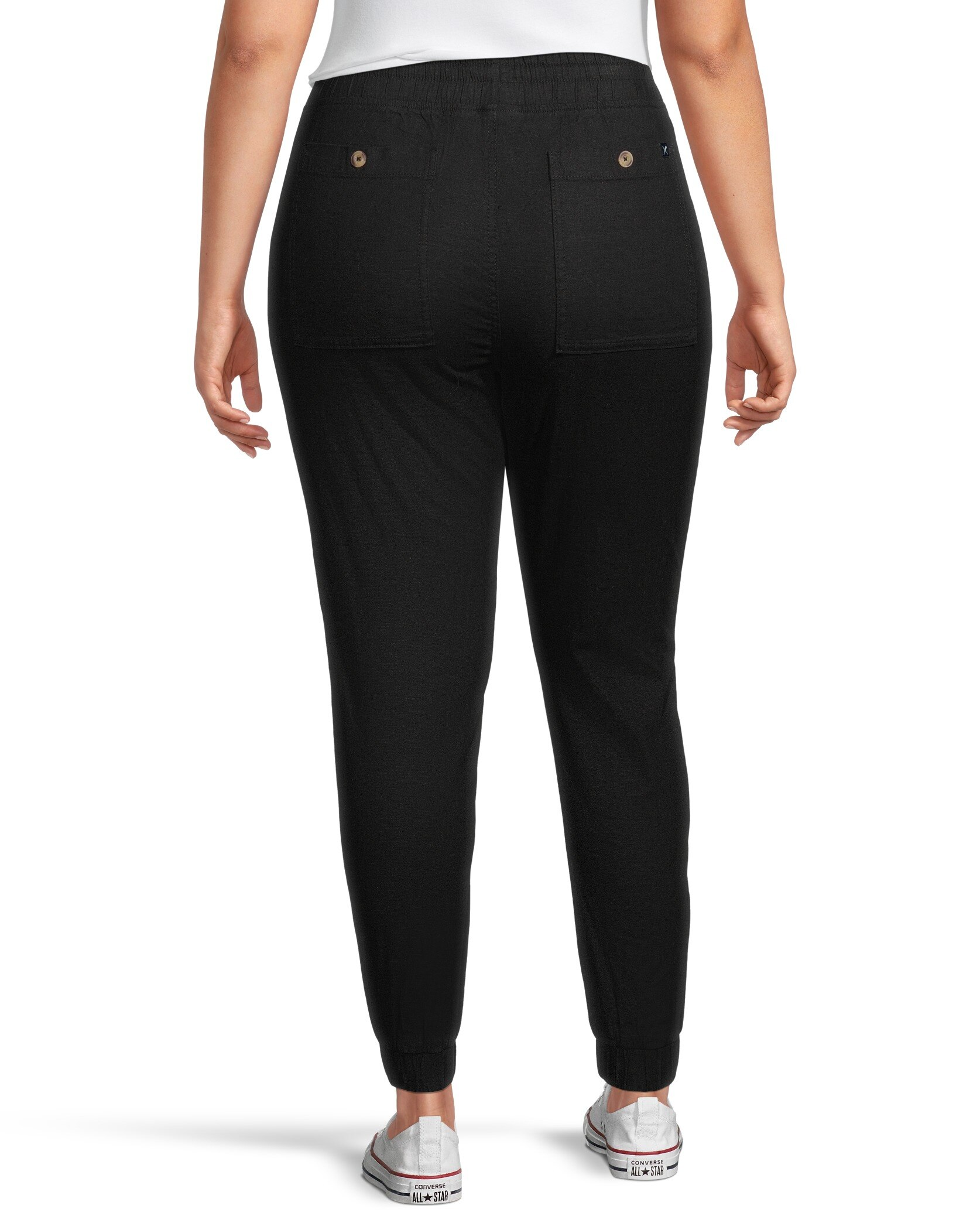 Denver Hayes Women's Linen High Rise Jogger Pants