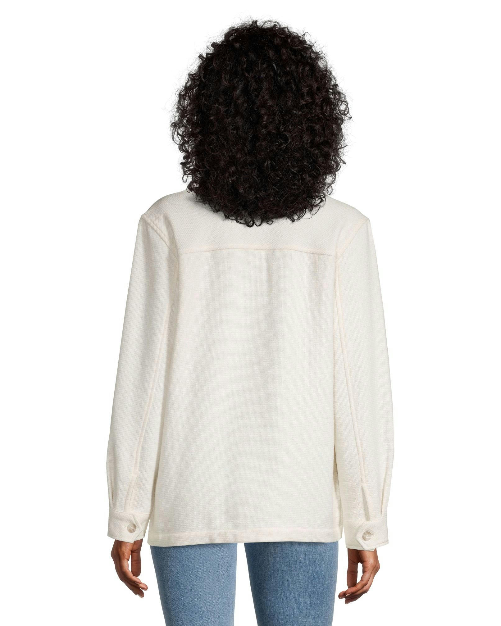 Women's Oversized Shacket with Chest Pockets