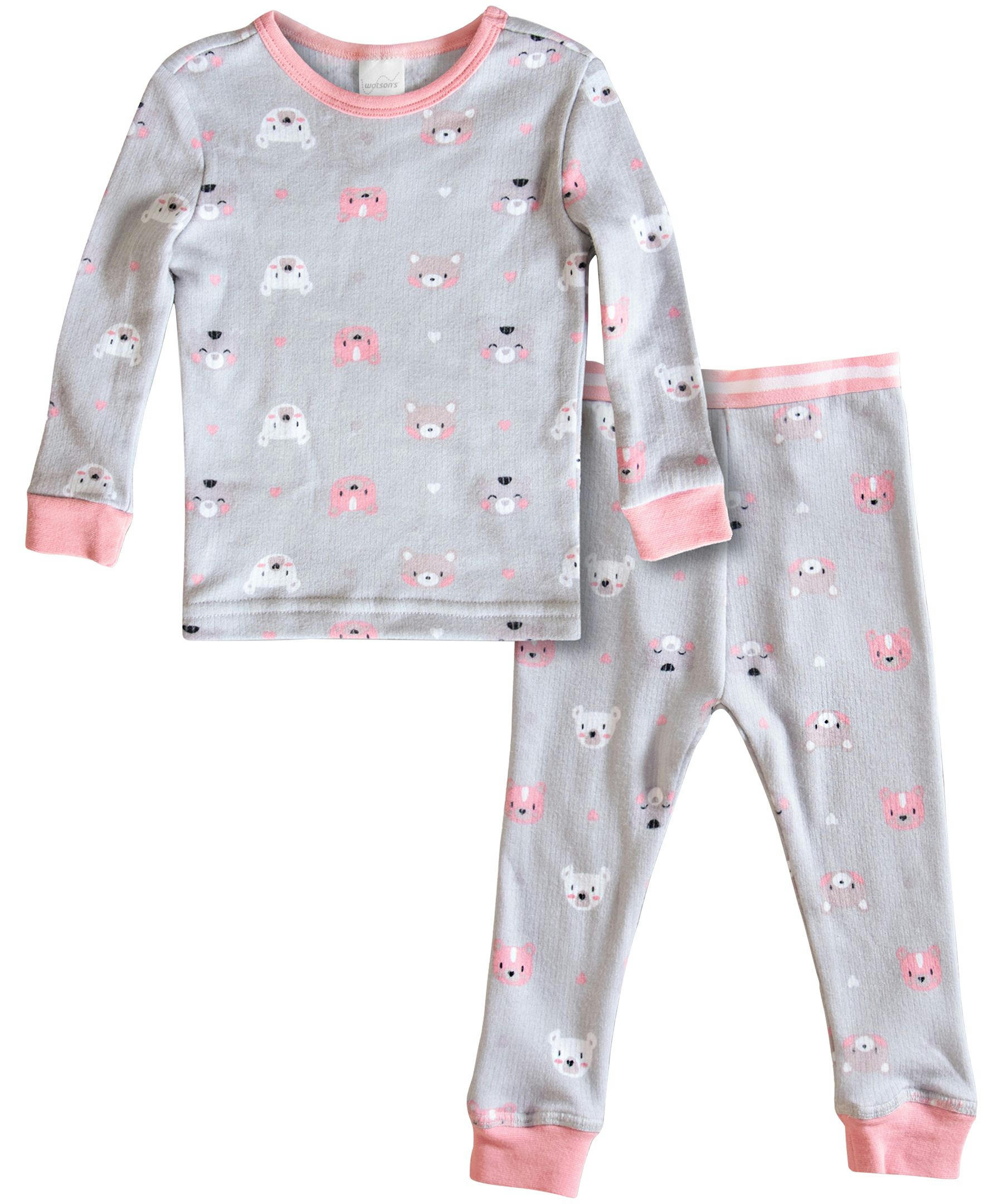 Watson's Toddler Soft Cozy Long Sleeve Top and Pants Thermal Set