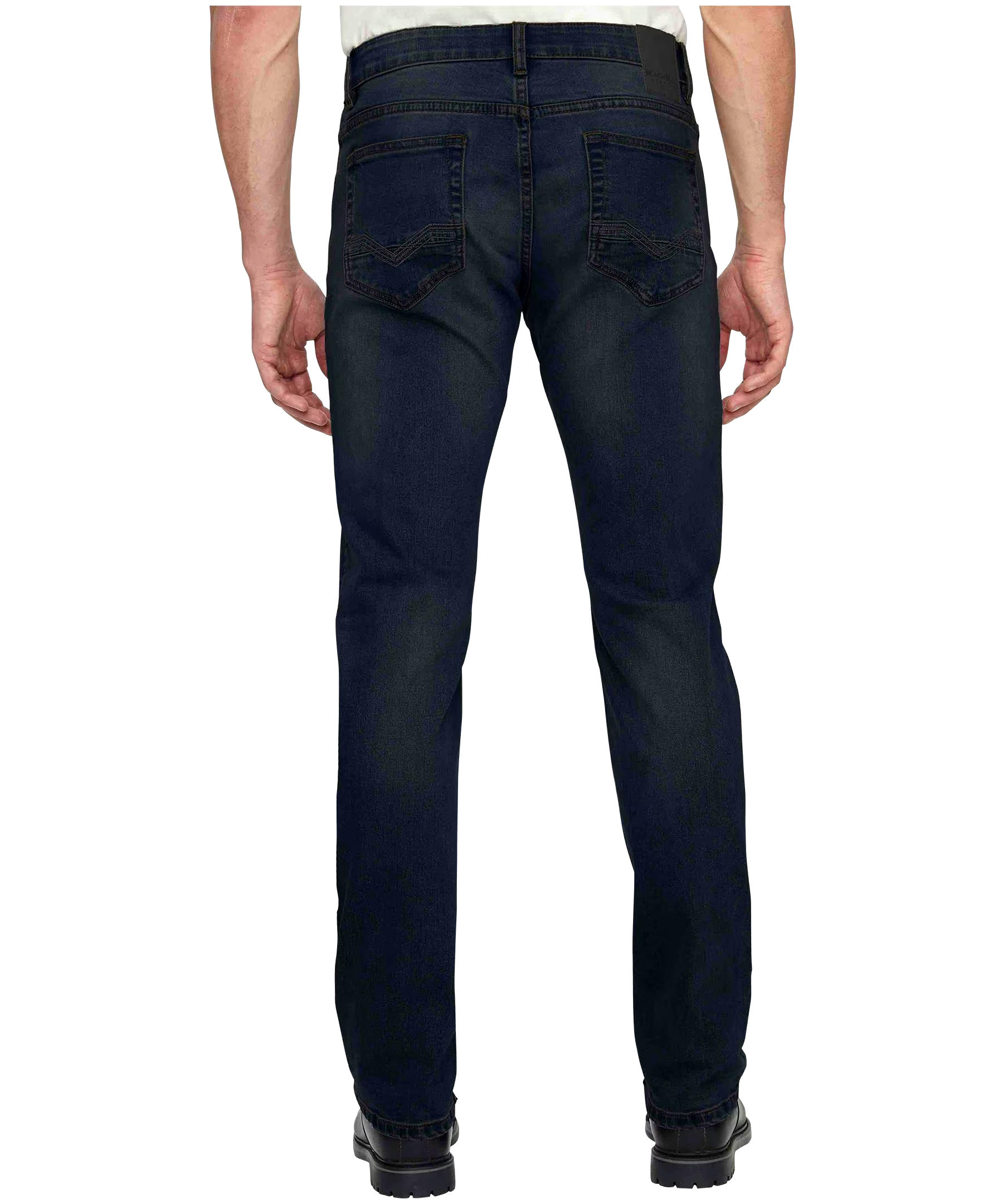 Black Bull Men's Mad 5 Pocket Classic Fit Low Rise Stretch Jeans -Dark Wash-