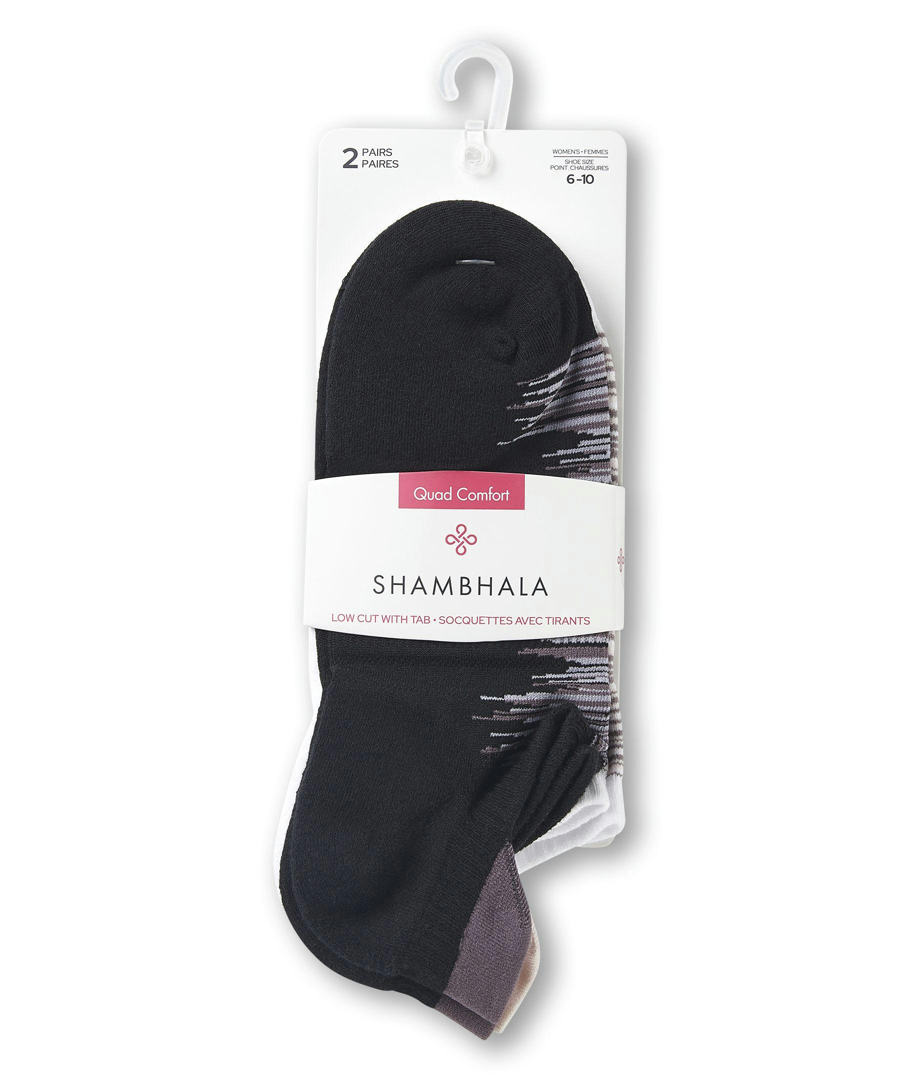 Shambhala Women's 2 Pack FRESHTECH Nylon Low Cut Socks