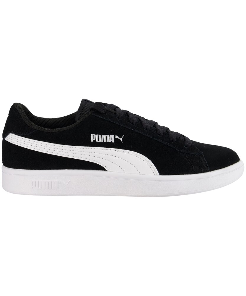 PUMA Men's Smash V2 Soft Suede Sneakers - Black/White