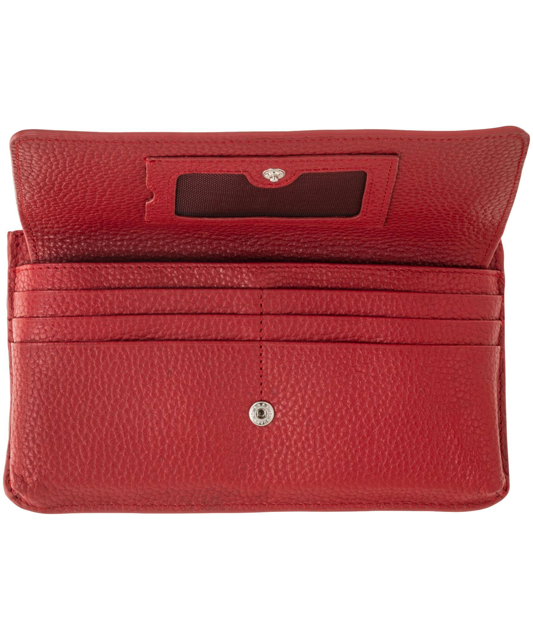 Mancini Leather Goods Women's Pebelled RFID Secure Crossbody Wallet