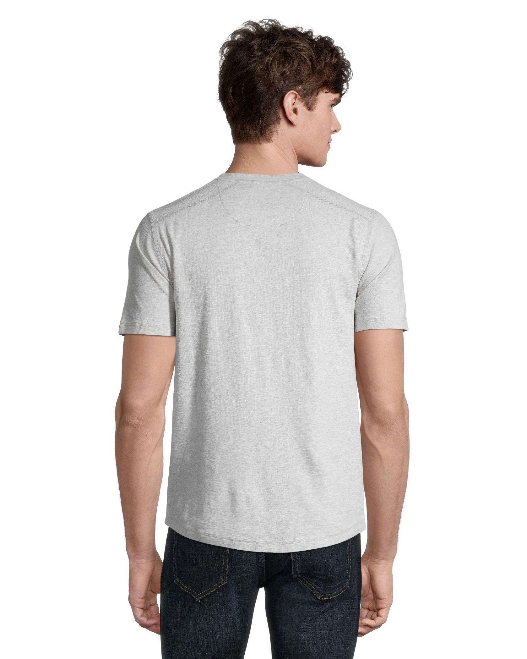 Denver Hayes Men's Short Sleeve Modern Fit 3-Button Slub Finish Cotton Henley Shirt