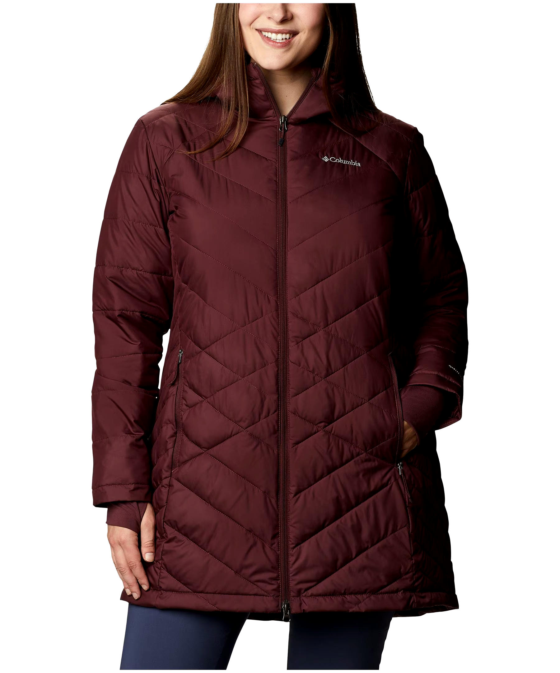 Columbia Women's Heavenly Omni-Heat Water Resistant Insulated Long Hooded Jacket