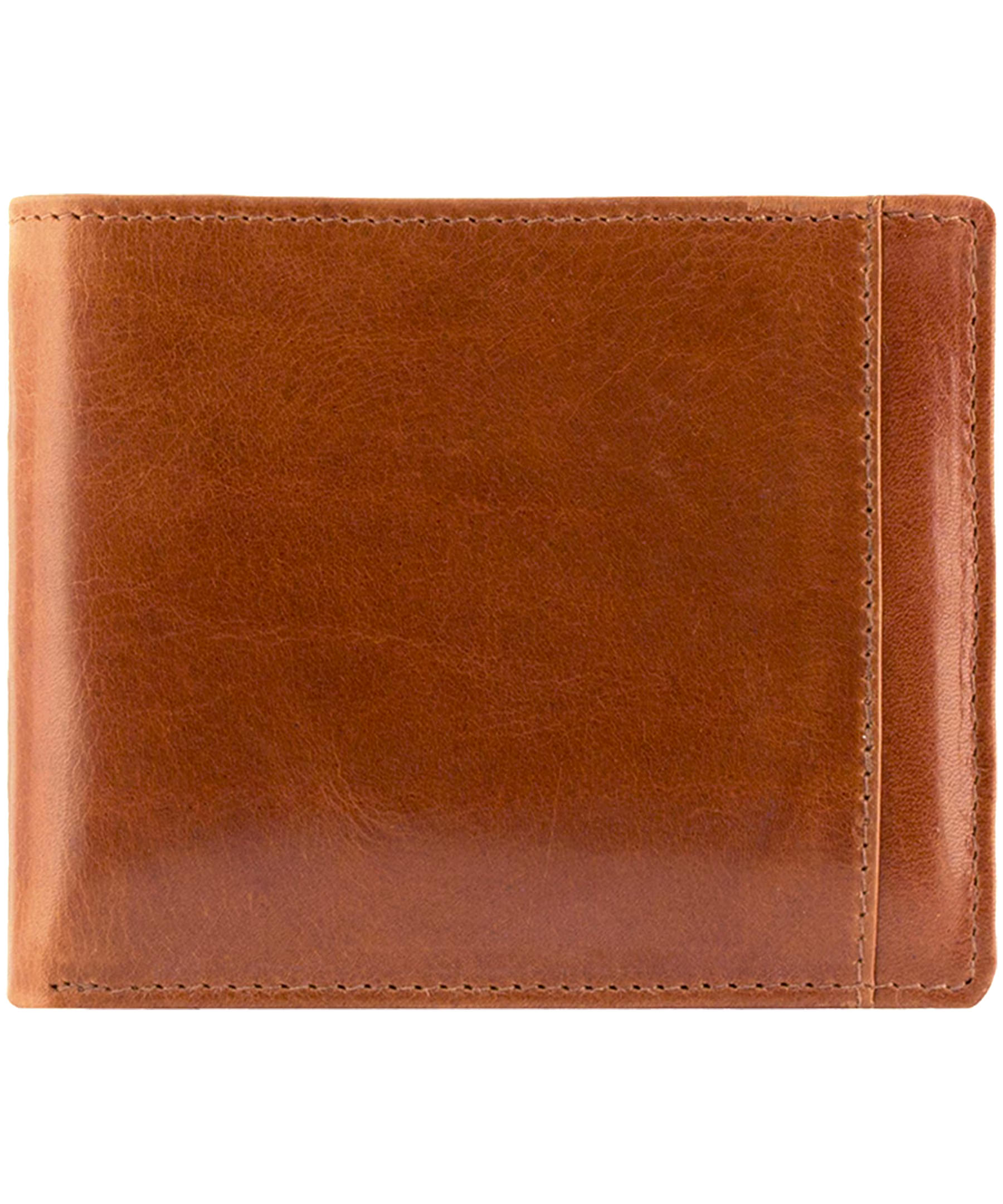 Mancini Leather Goods Men's Casablanca RFID Secure Billfold Wallet Brown