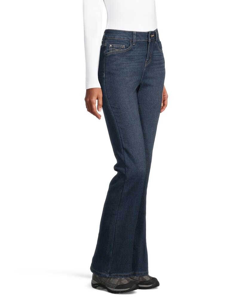 WindRiver Women's T-Max Lined High Rise Straight Leg Jeans - Dark Indigo