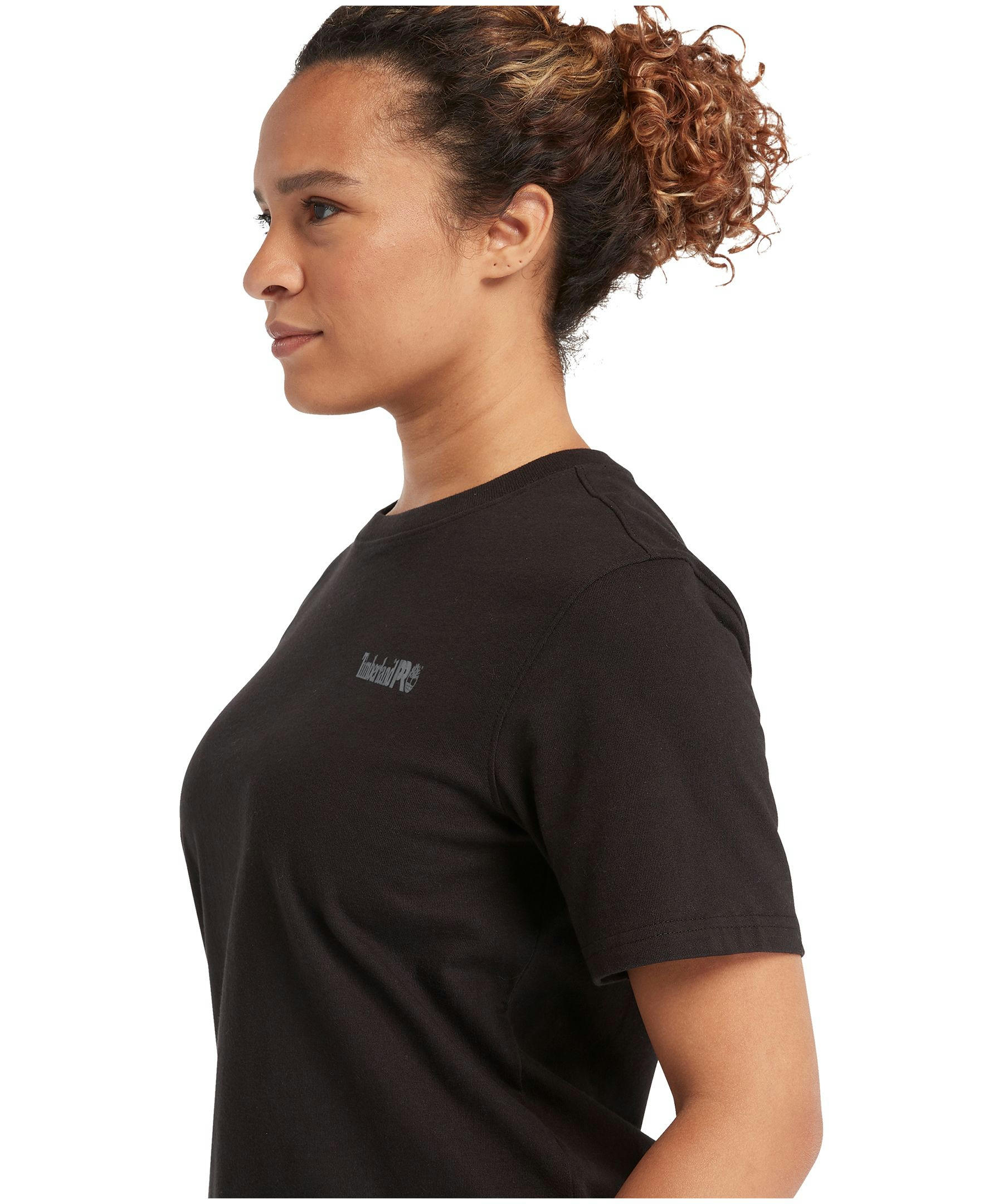 Timberland Pro Women's Reflective Logo Short Sleeve Original Fit Cotton Shirt