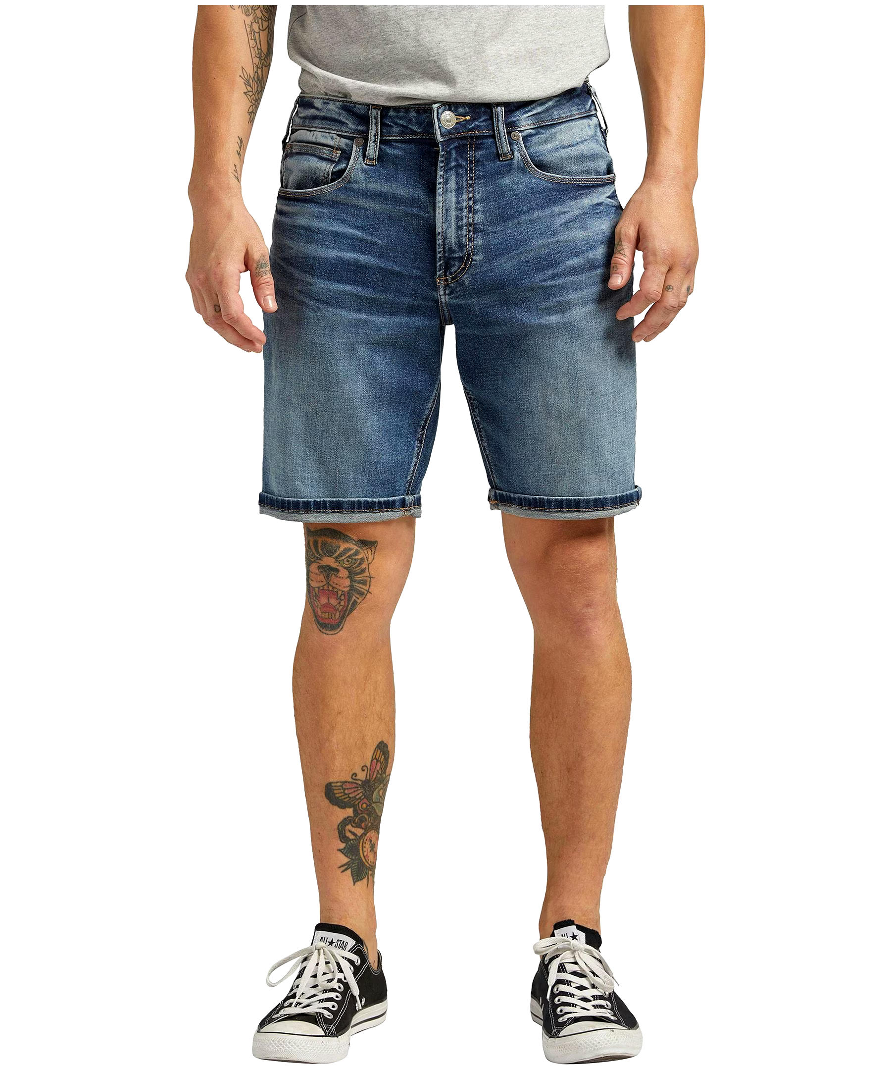 Silver Men's Machray Mid Rise Athletic Fit Shorts