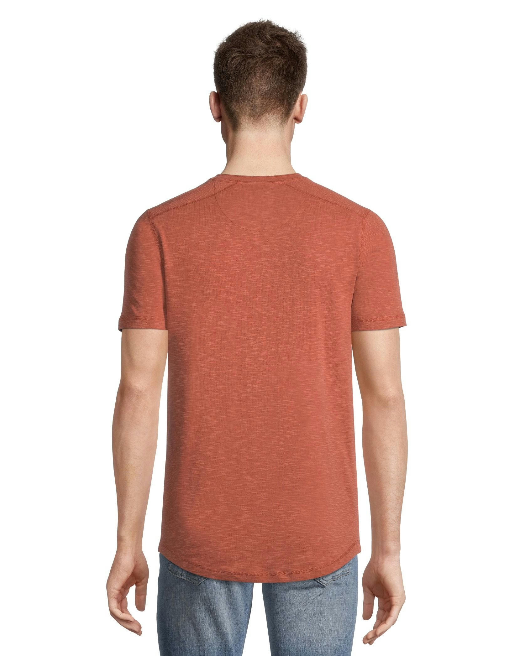 Denver Hayes Men's Short Sleeve Modern Fit 3-Button Slub Finish Cotton Henley Shirt