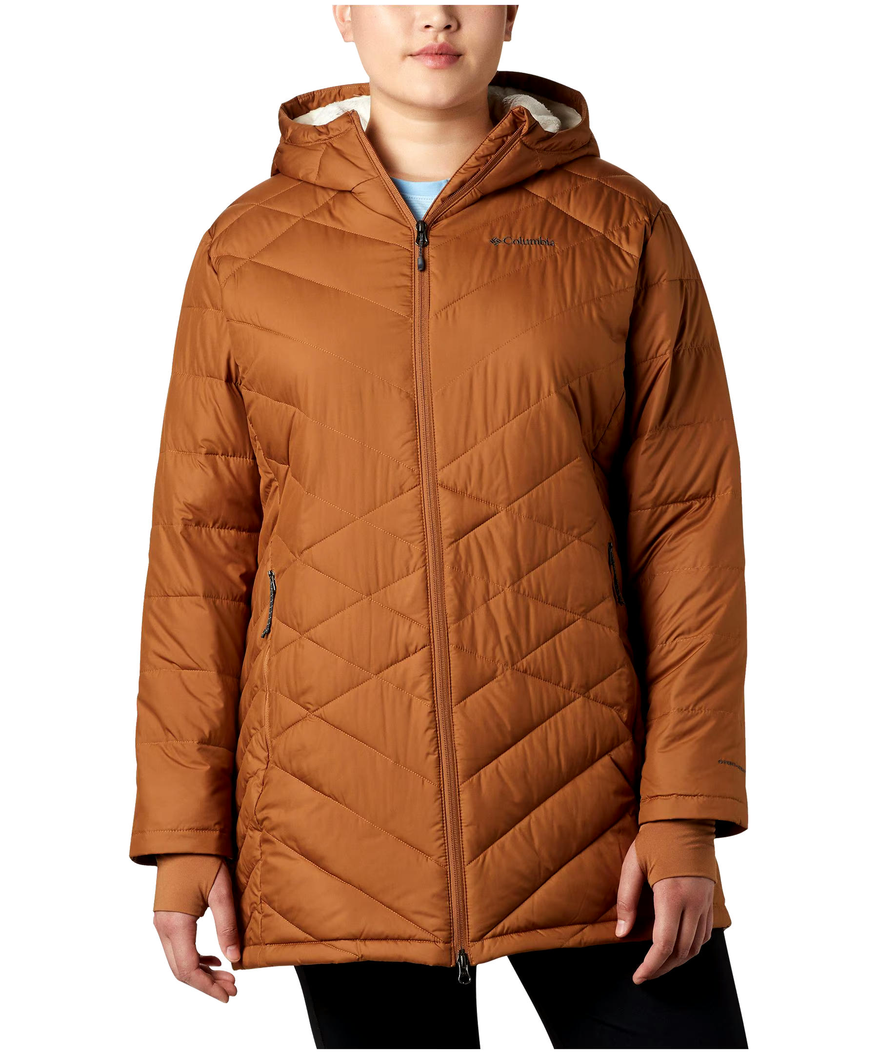 Columbia Women's Heavenly Omni-Heat Water Resistant Insulated Long Hooded Jacket