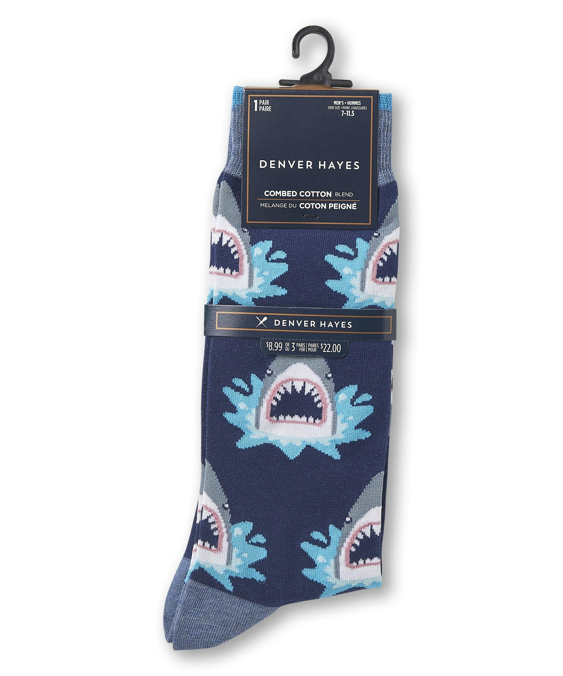 Denver Hayes Men's FRESHTECH® Animal Pattern Casual Crew Socks
