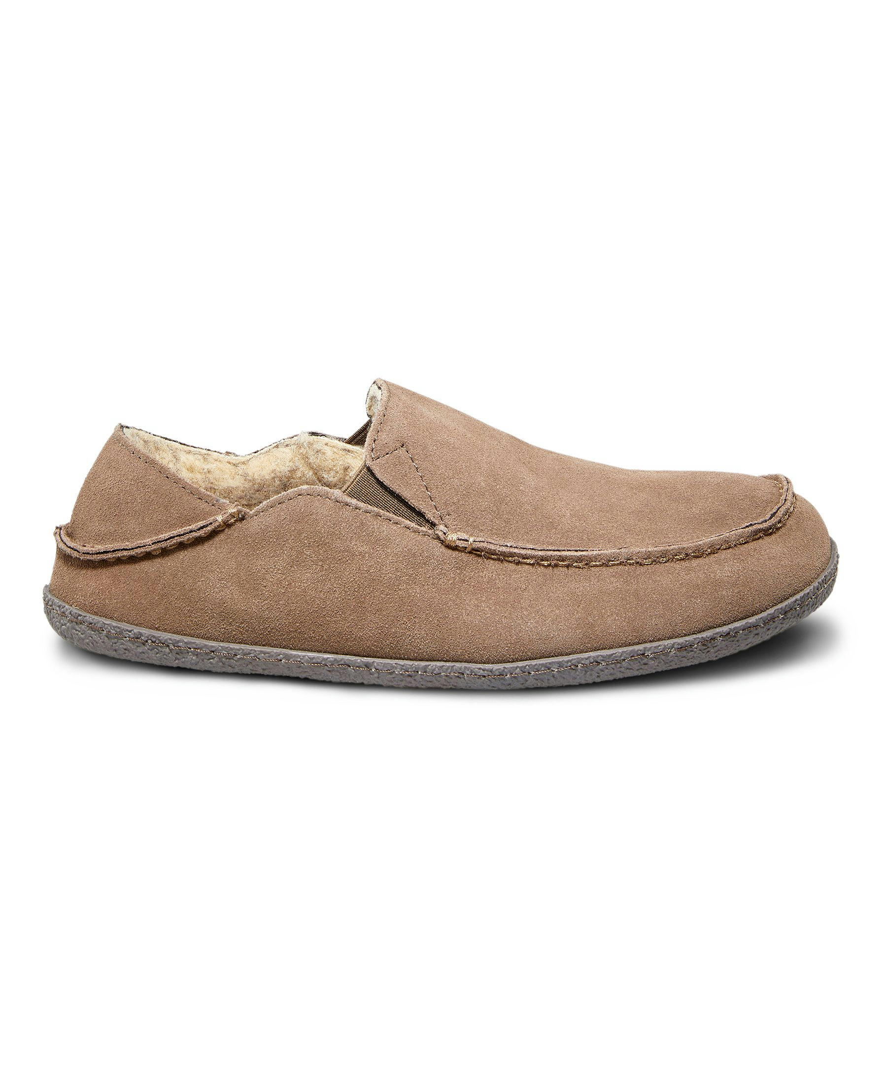 WindRiver Men's Suede Faux Fur Slippers