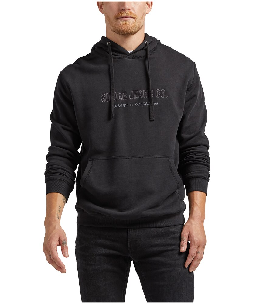 Silver Unisex Logo French Terry Hoodie Sweatershirt