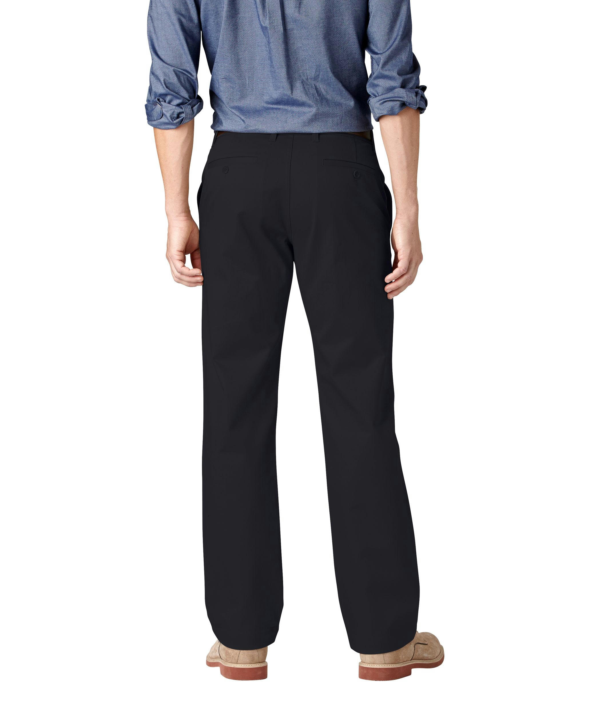 Denver Hayes Men's FLEXTECH 360 Stain Rejector Straight Fit Khakis Pants