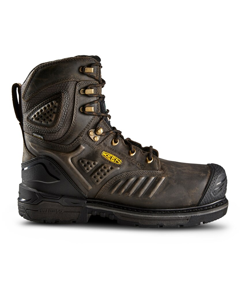 Keen Utility Men's Philadelphia 8 Inch Carbon Toe Composite Plate Work Boots - Brown/Black