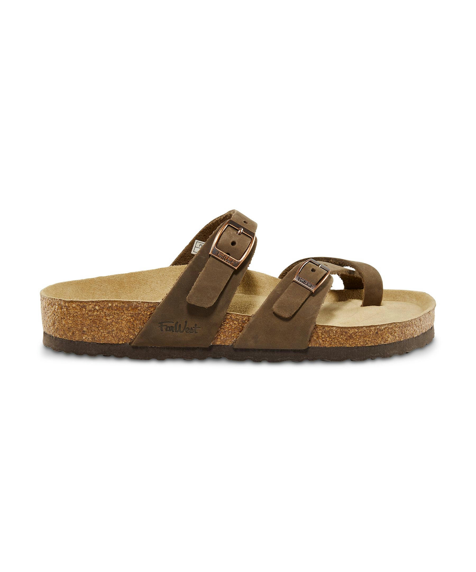 Farwest Women's Kelowna Cork Toe Loop Sandal