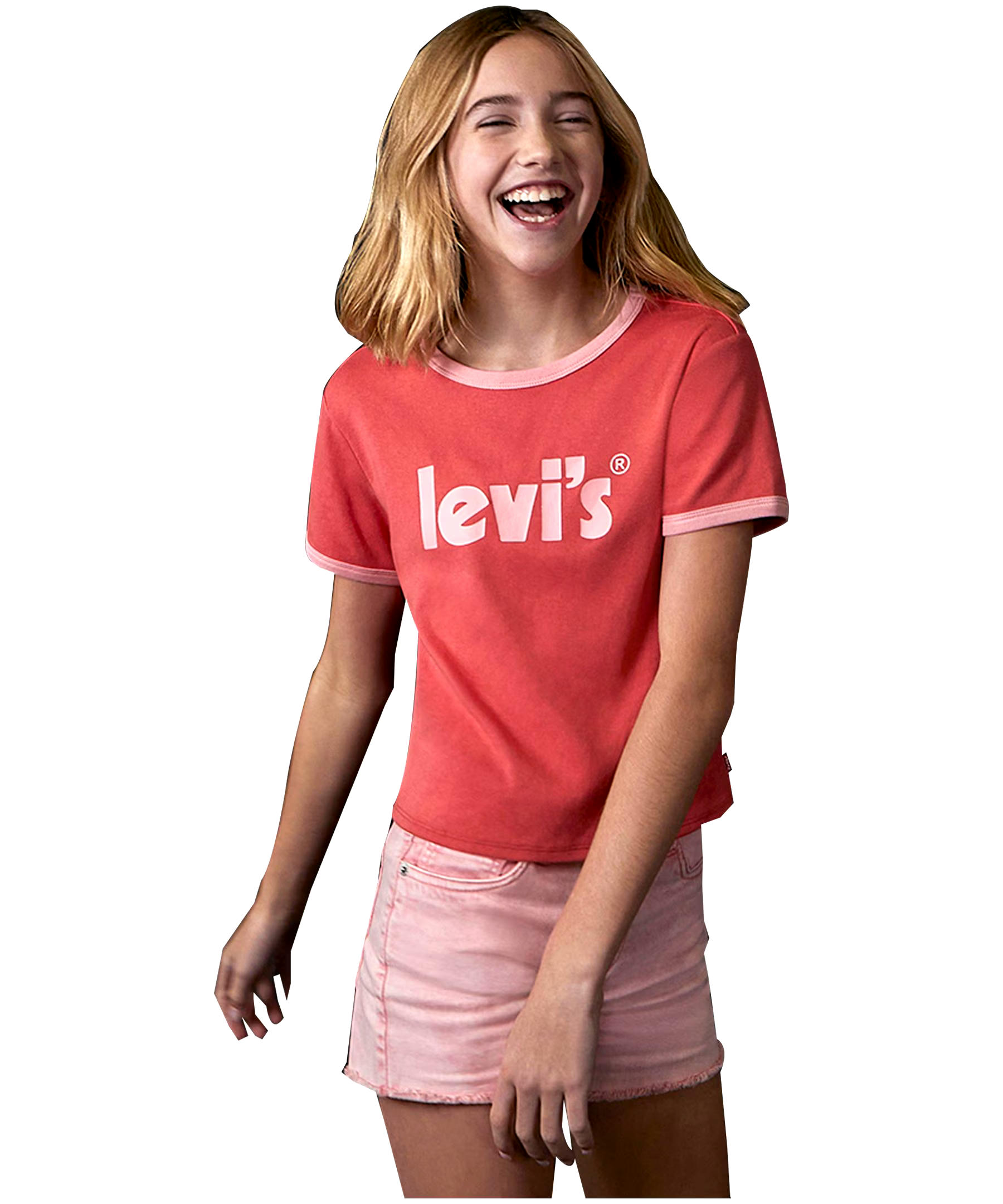 Levi's Youth Unisex Relaxed Fit Adjustable Waist Girlfriend Shorts