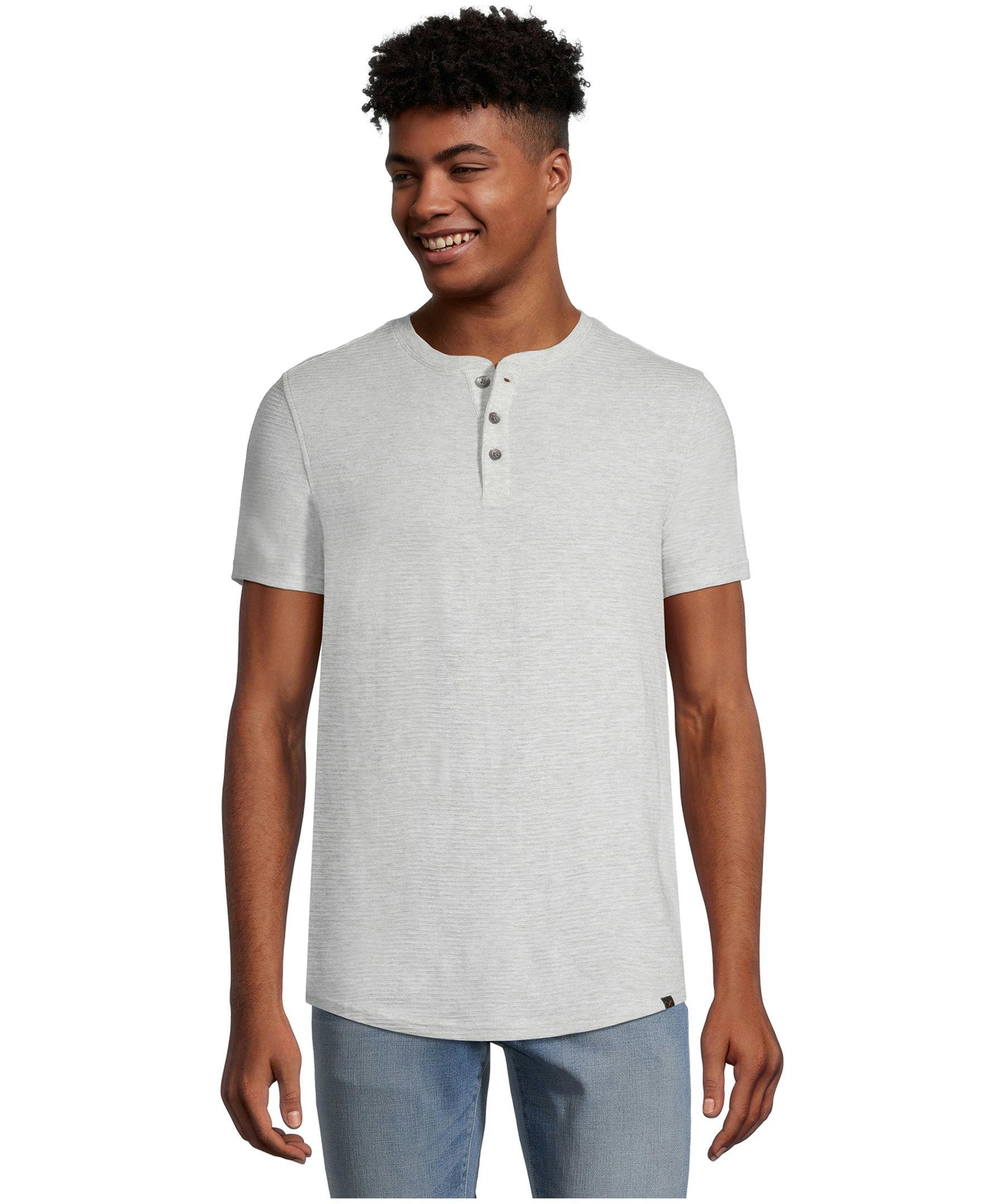 Men's Short Sleeve Modern Fit Ottoman Henley Shirt