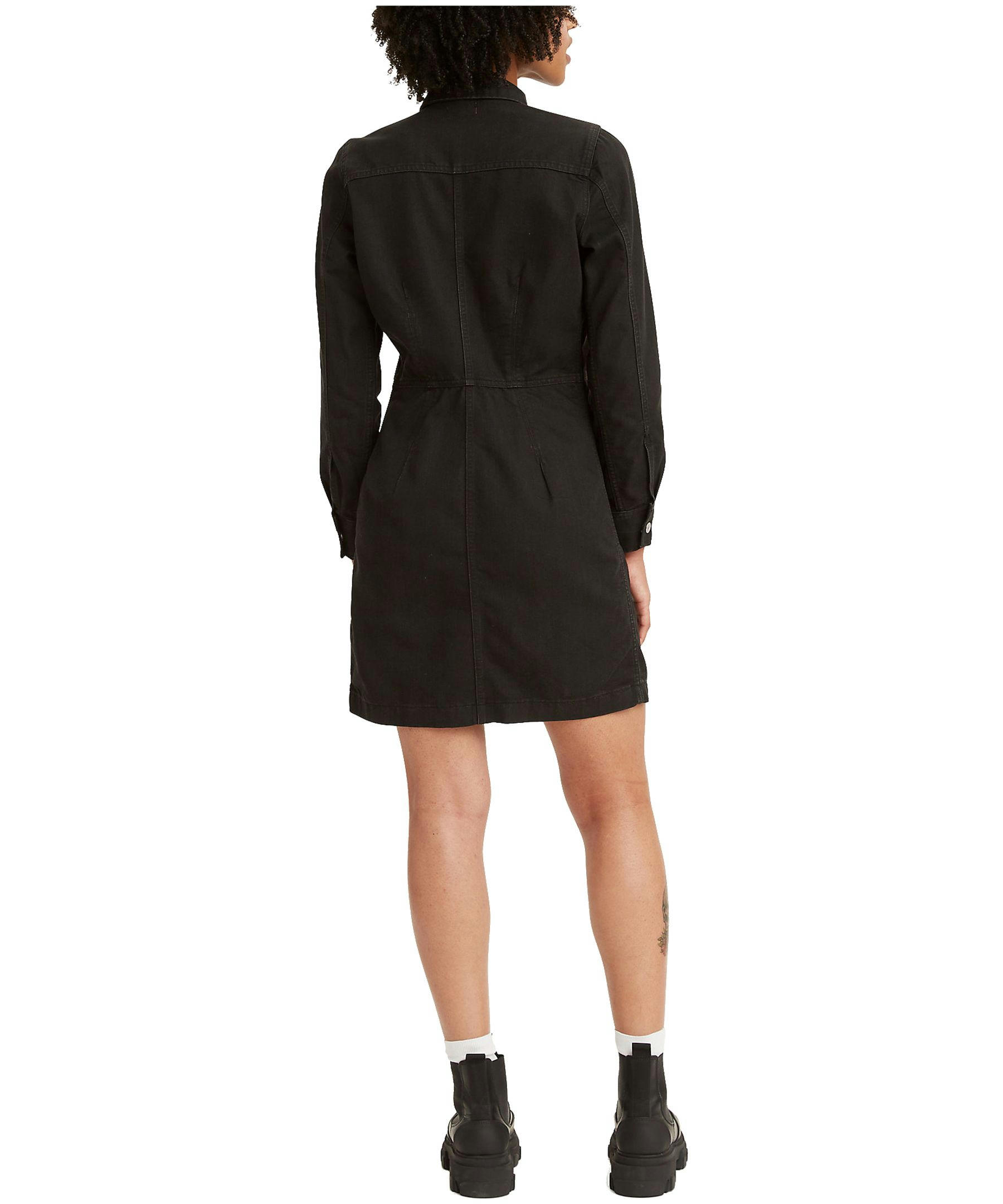 Levi's Women's Ellie Long Sleeve Button Up Jean Dress - Black