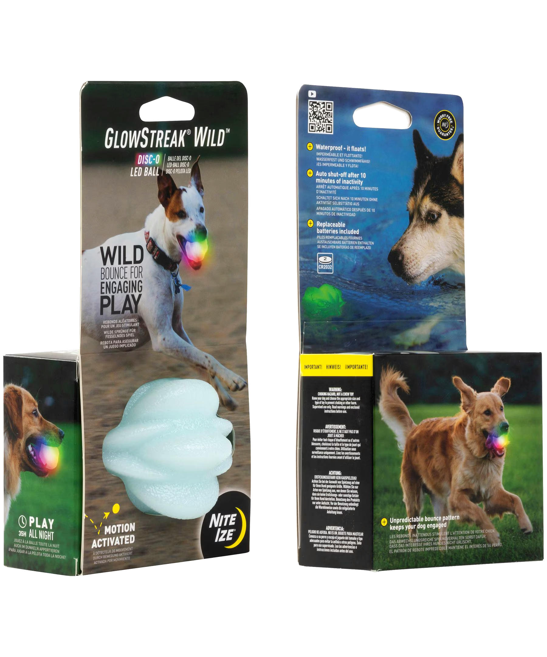 Nite Ize Glowstreak Wild LED Disco Ball Fetch Toy