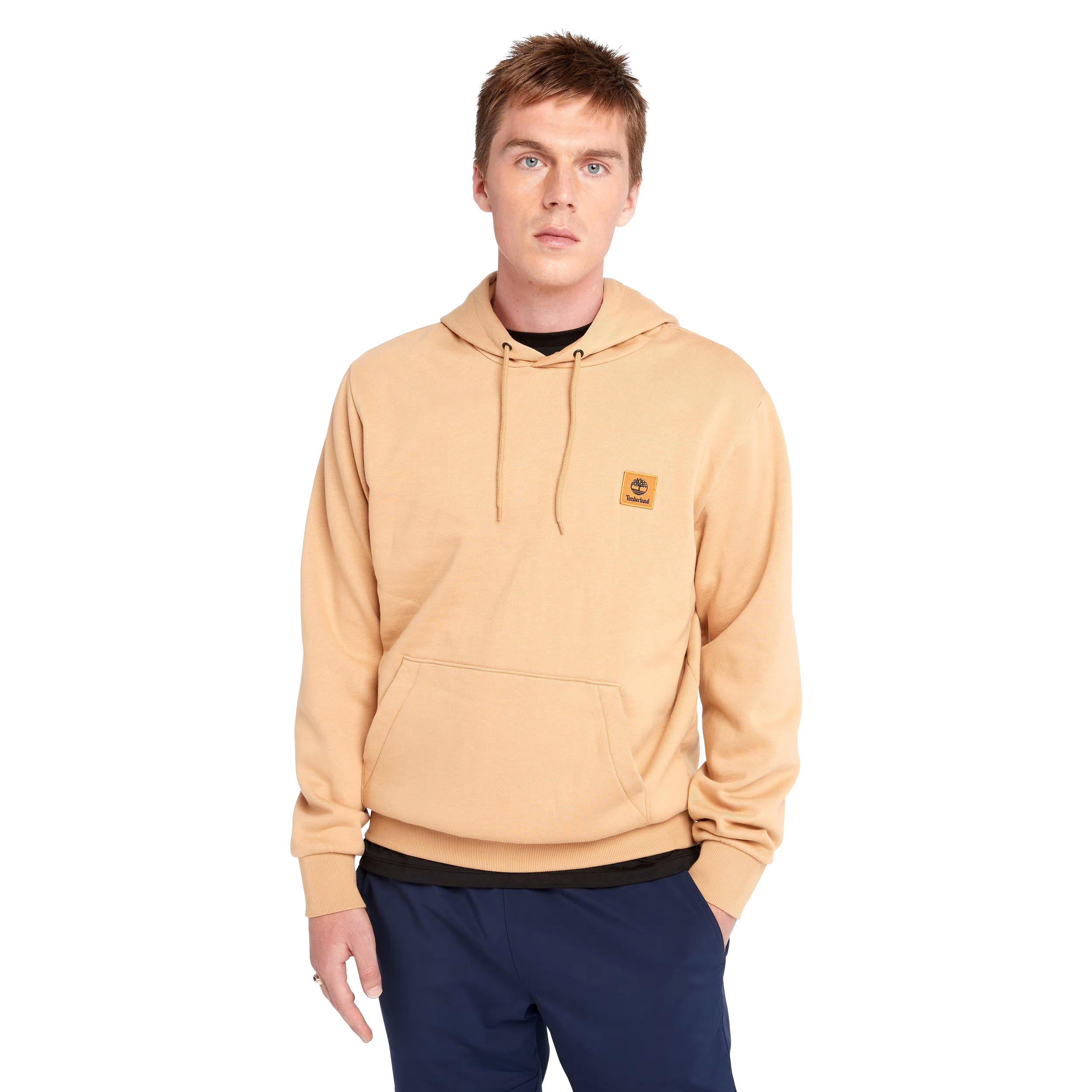 Timberland Men's Fleece Woven Badge Hoodie