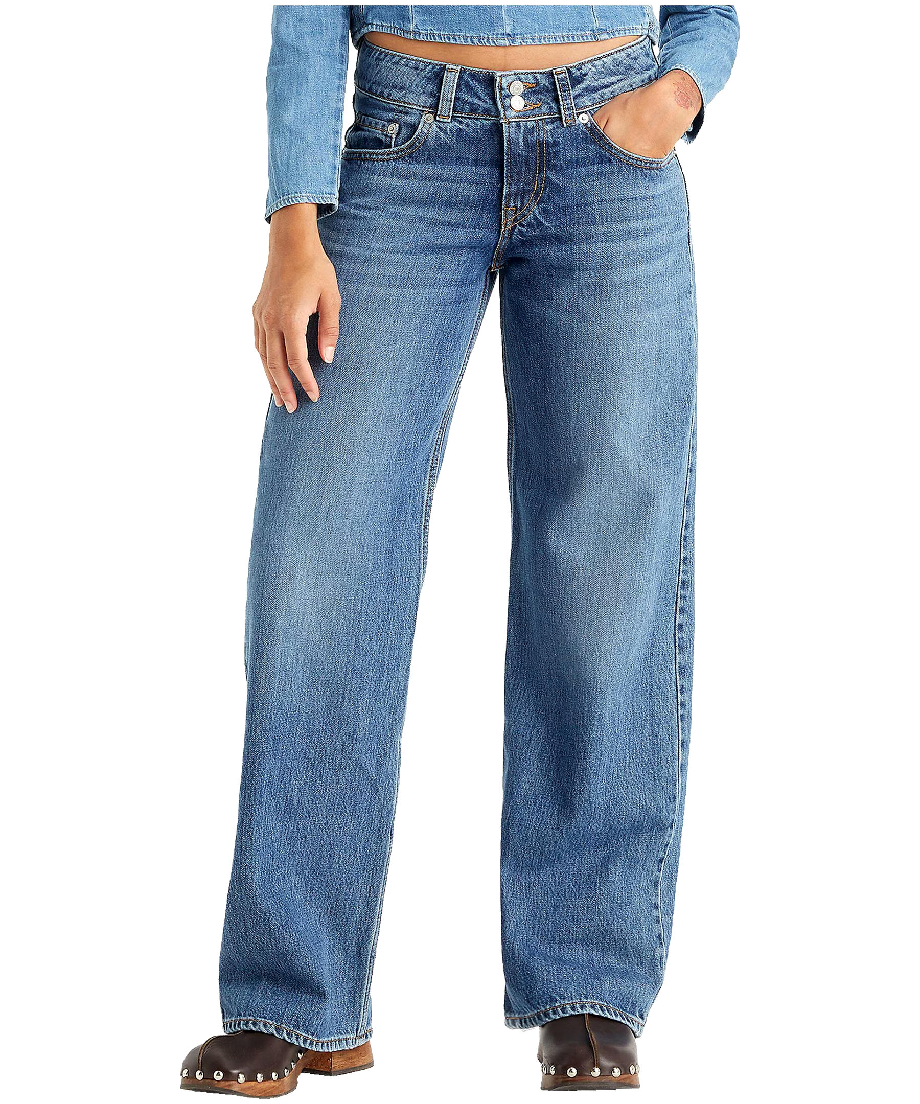 Levi's Women's Superlow Low Rise Relaxed Fit Straight Leg Jeans