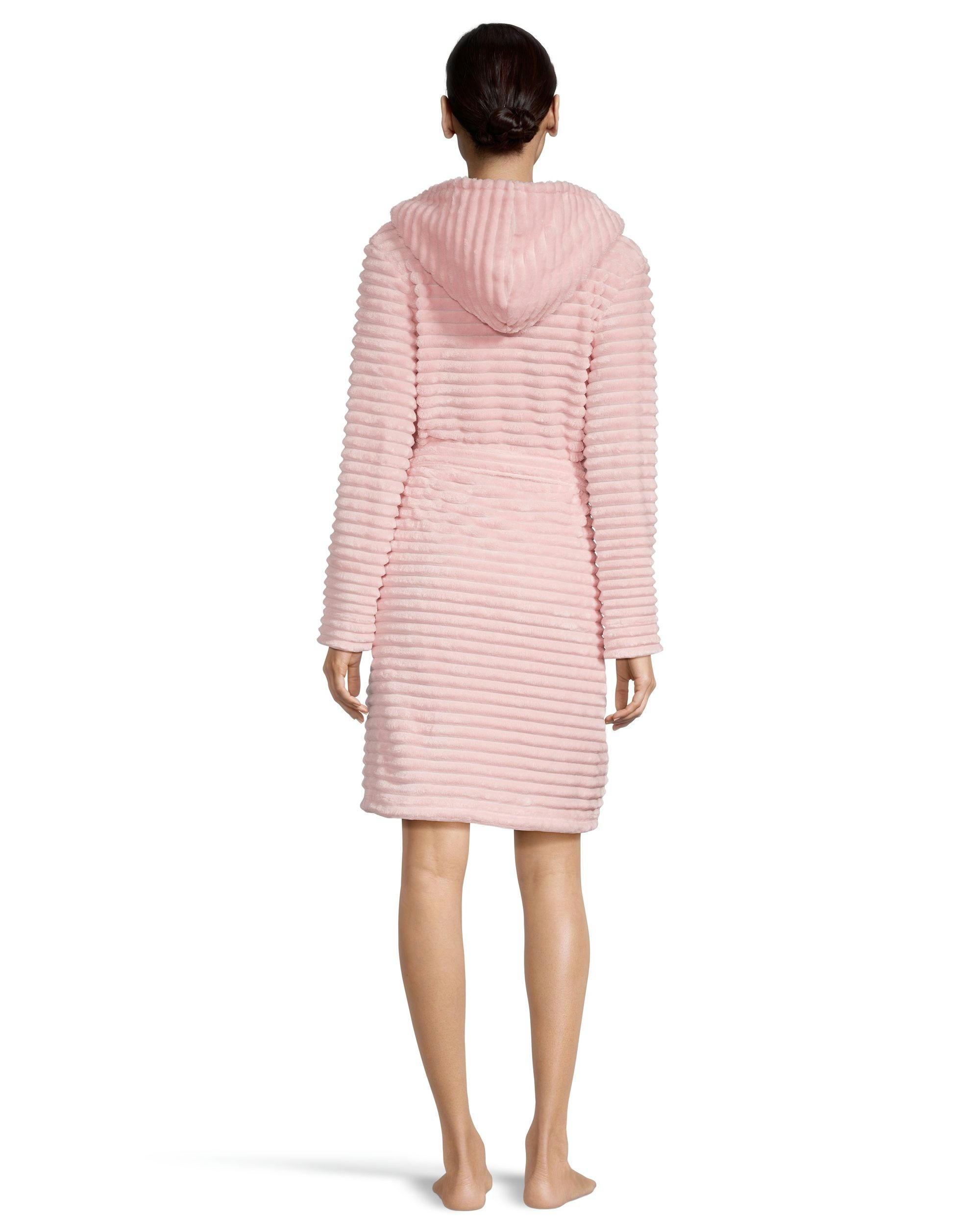 Denver Hayes Women's Short Cut Plush Velour Hooded Robe