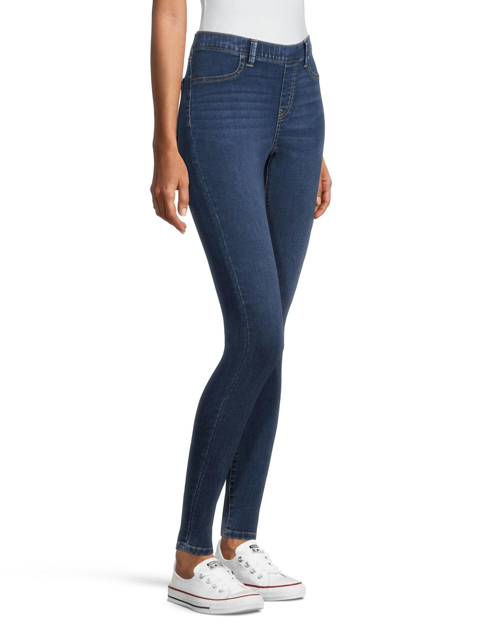 Denver Hayes Women's Mid Rise Skinny Pull On Jeggings