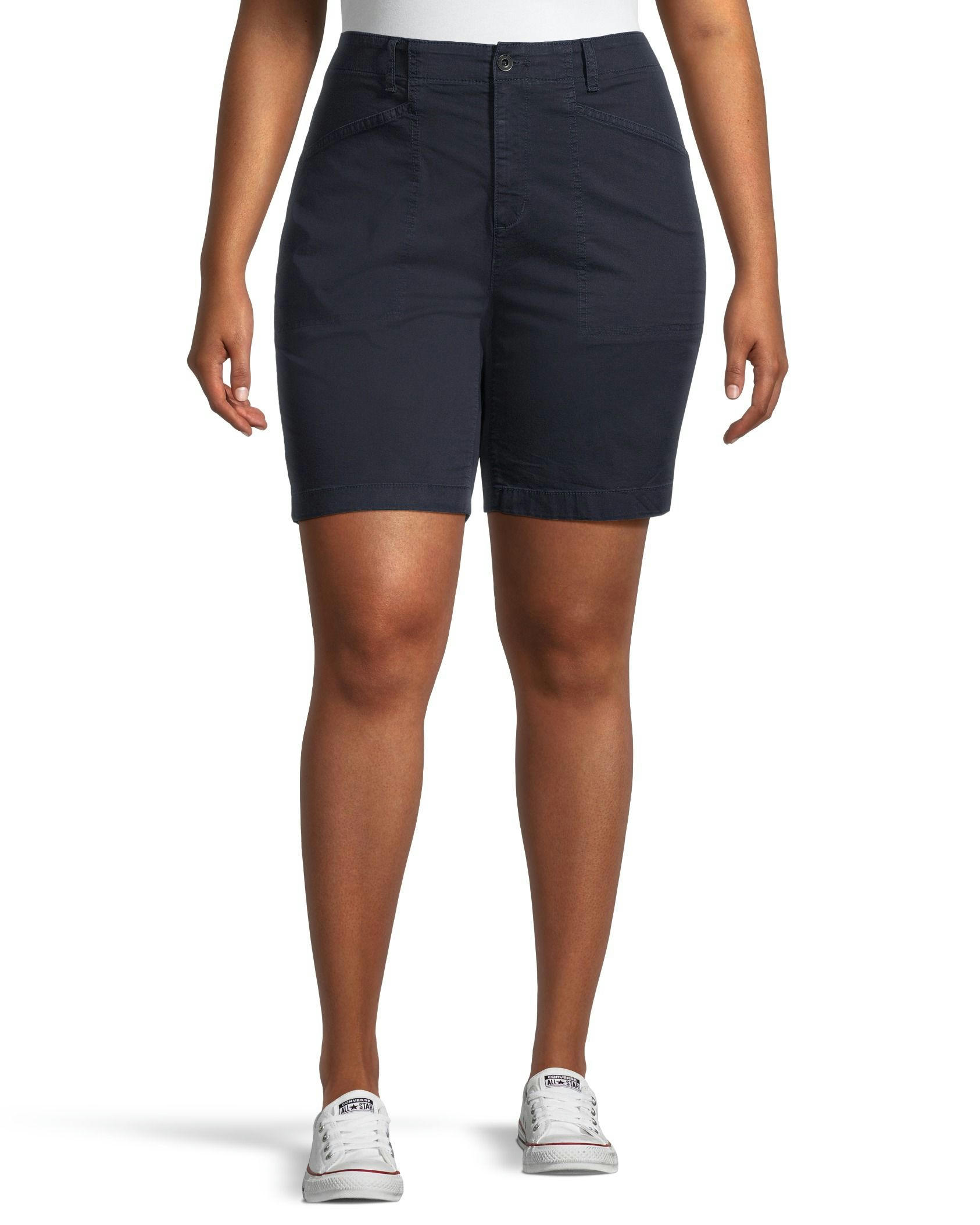 Denver Hayes Mid Rise Garment Wash Bermuda Shorts