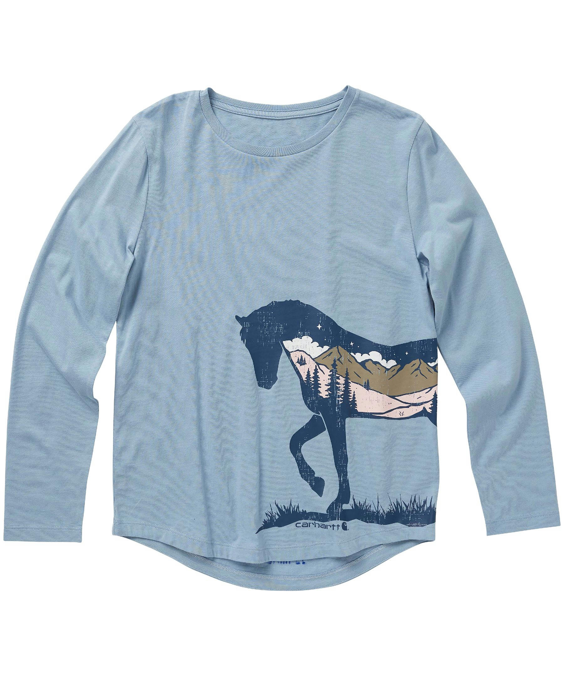 Carhartt Girls' 2-4 Years Starry Horse Long Sleeve Graphic T Shirt