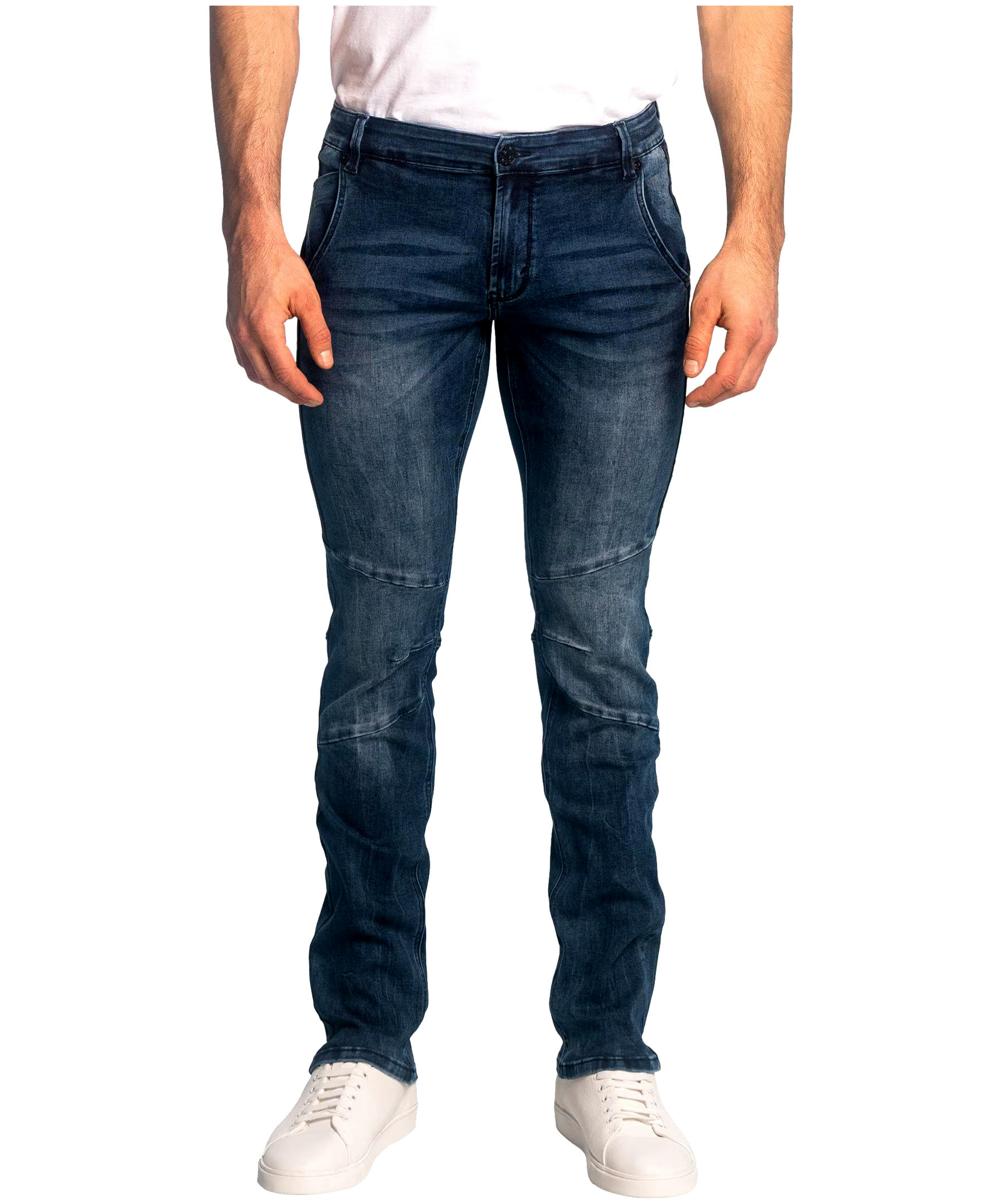 Black Bull Men's Mad Slim Low Rise Tapered Fit Jeans
