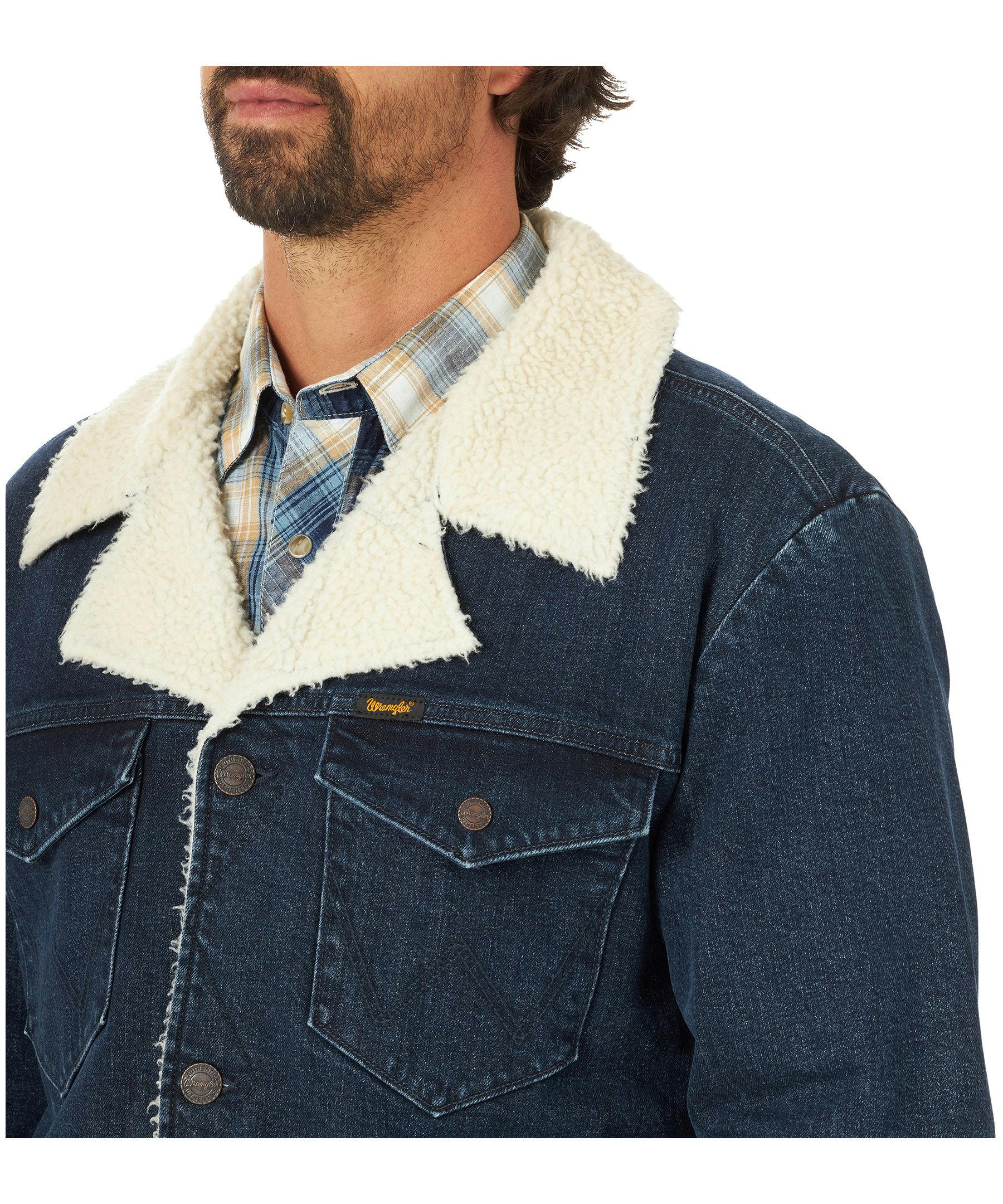 Wrangler Men's Sherpa Lined Cotton Barn Coat Jacket