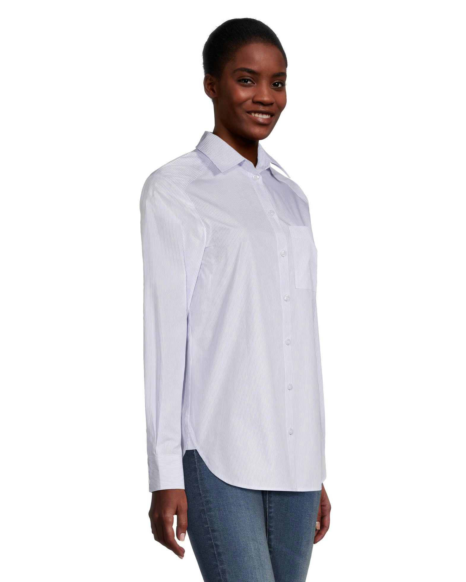 Denver Hayes Women's Semi Fit Button Up Long Sleeve Shirt