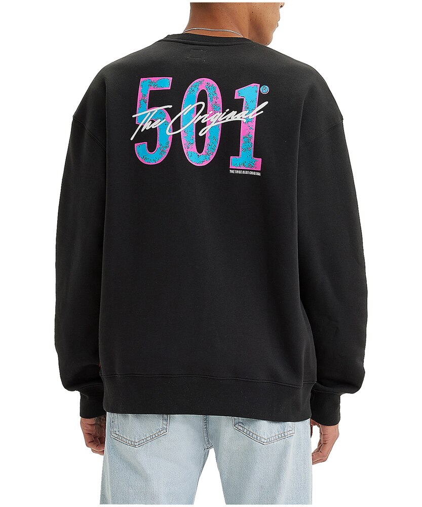 Levi's Men's Relaxed 501 Graphic Crewneck Fleece Sweatshirt