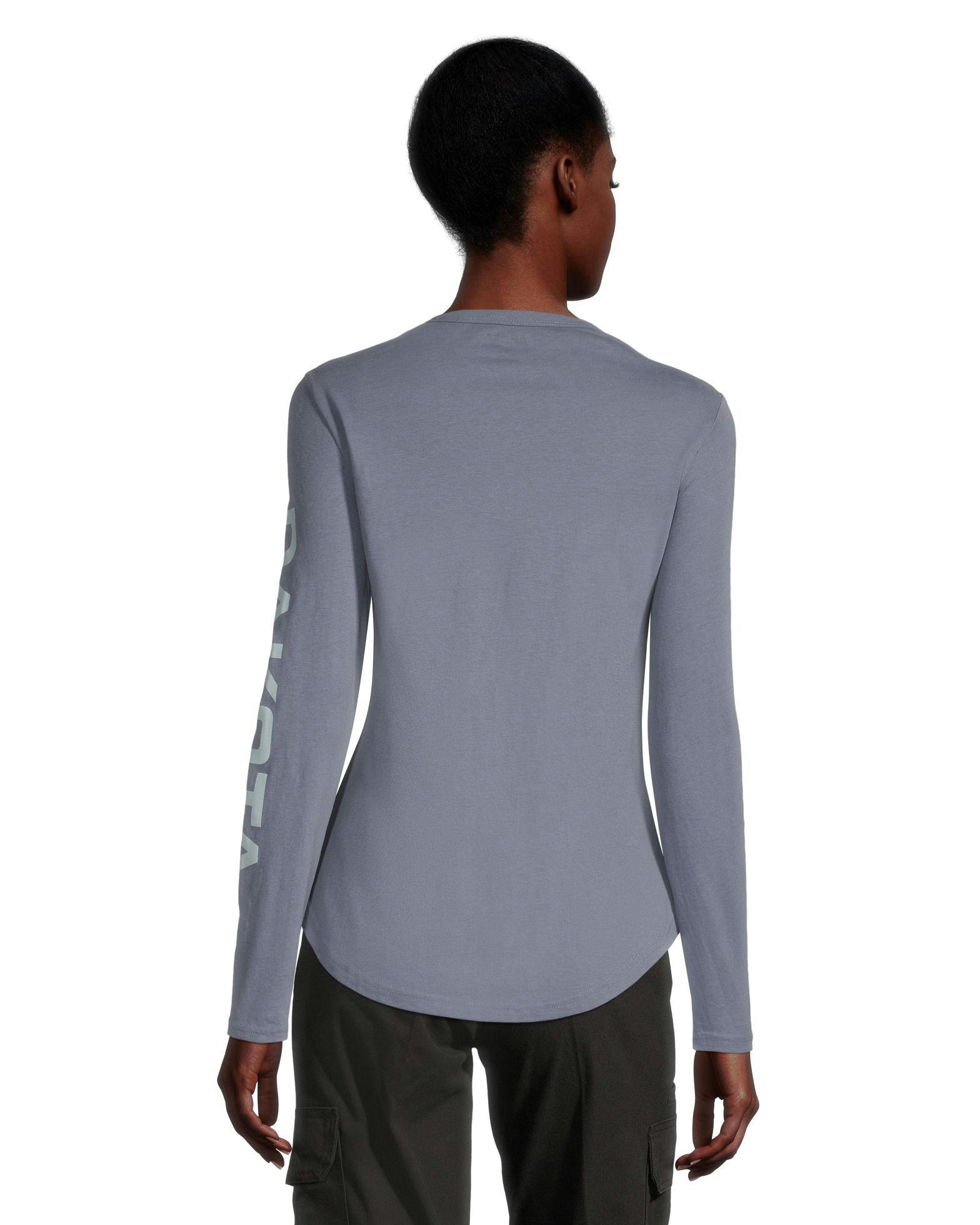 Women's Long Sleeve Logo Crewneck Soft Cotton Work T Shirt