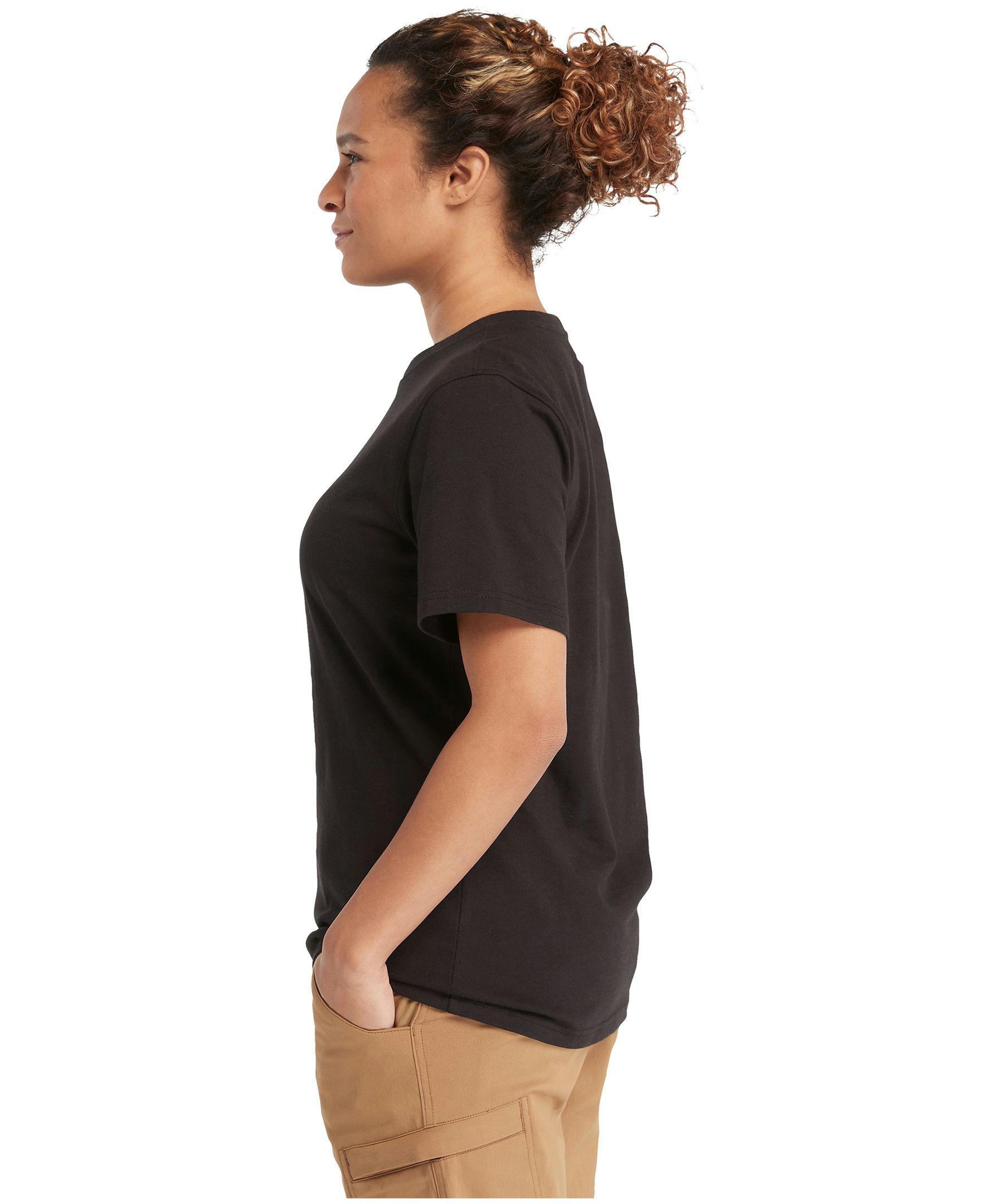 Timberland Pro Women's Reflective Logo Short Sleeve Original Fit Cotton Shirt