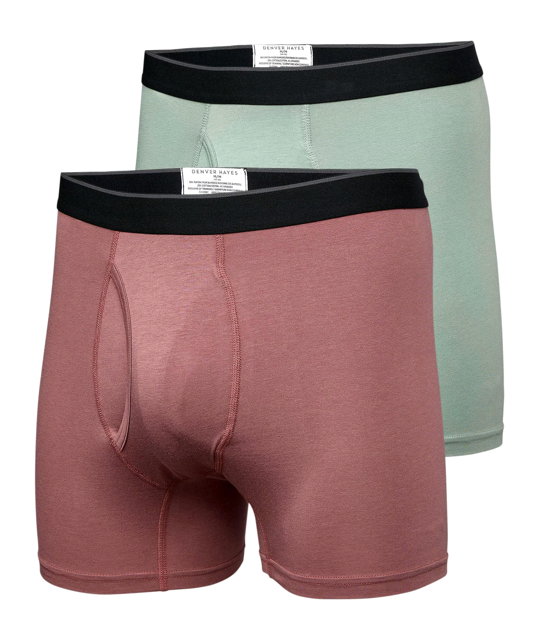 Denver Hayes Men's Rayon from Bamboo 2-Pack Boxer Briefs