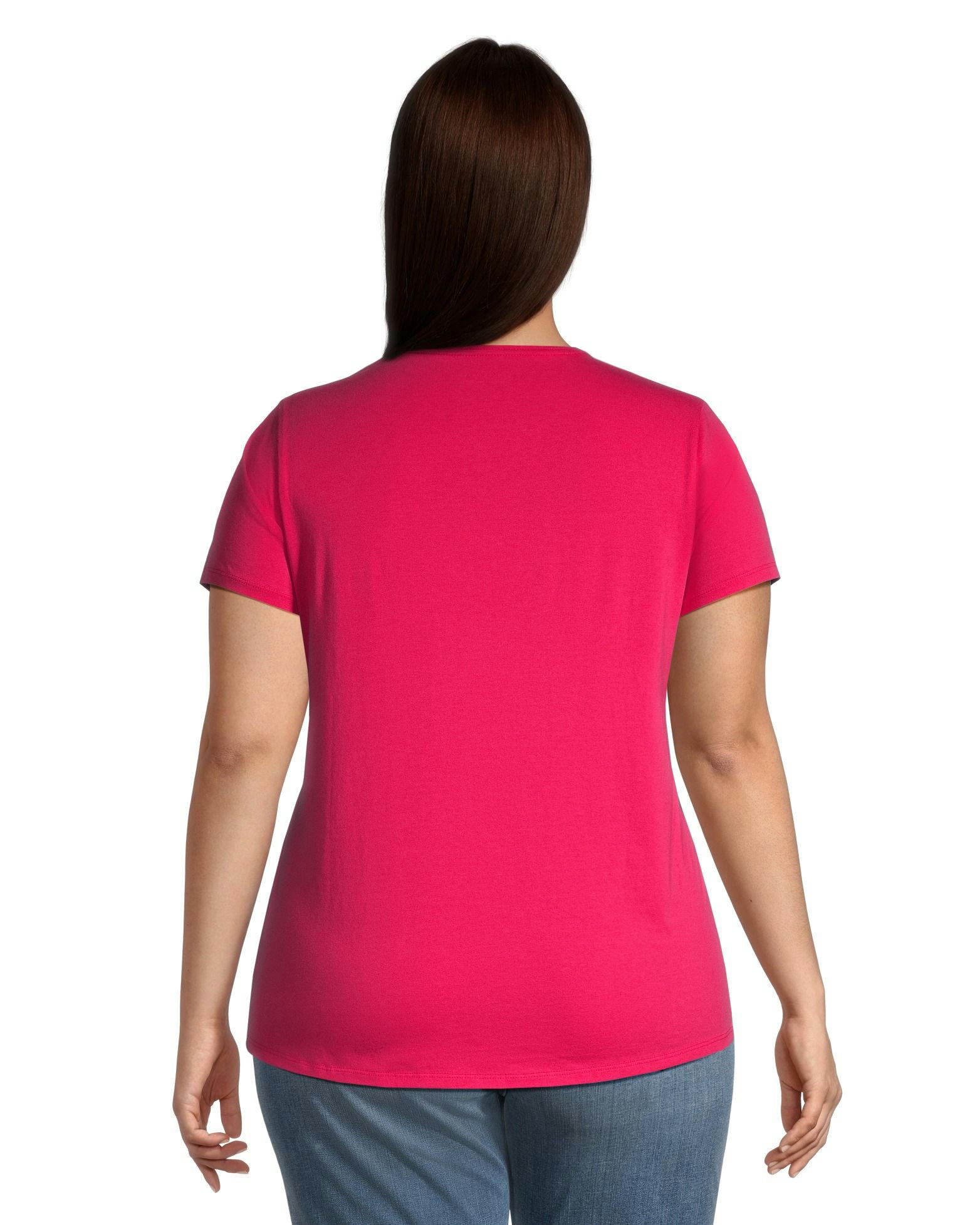 Denver Hayes Women's Semi Fitted V Neck T Shirt