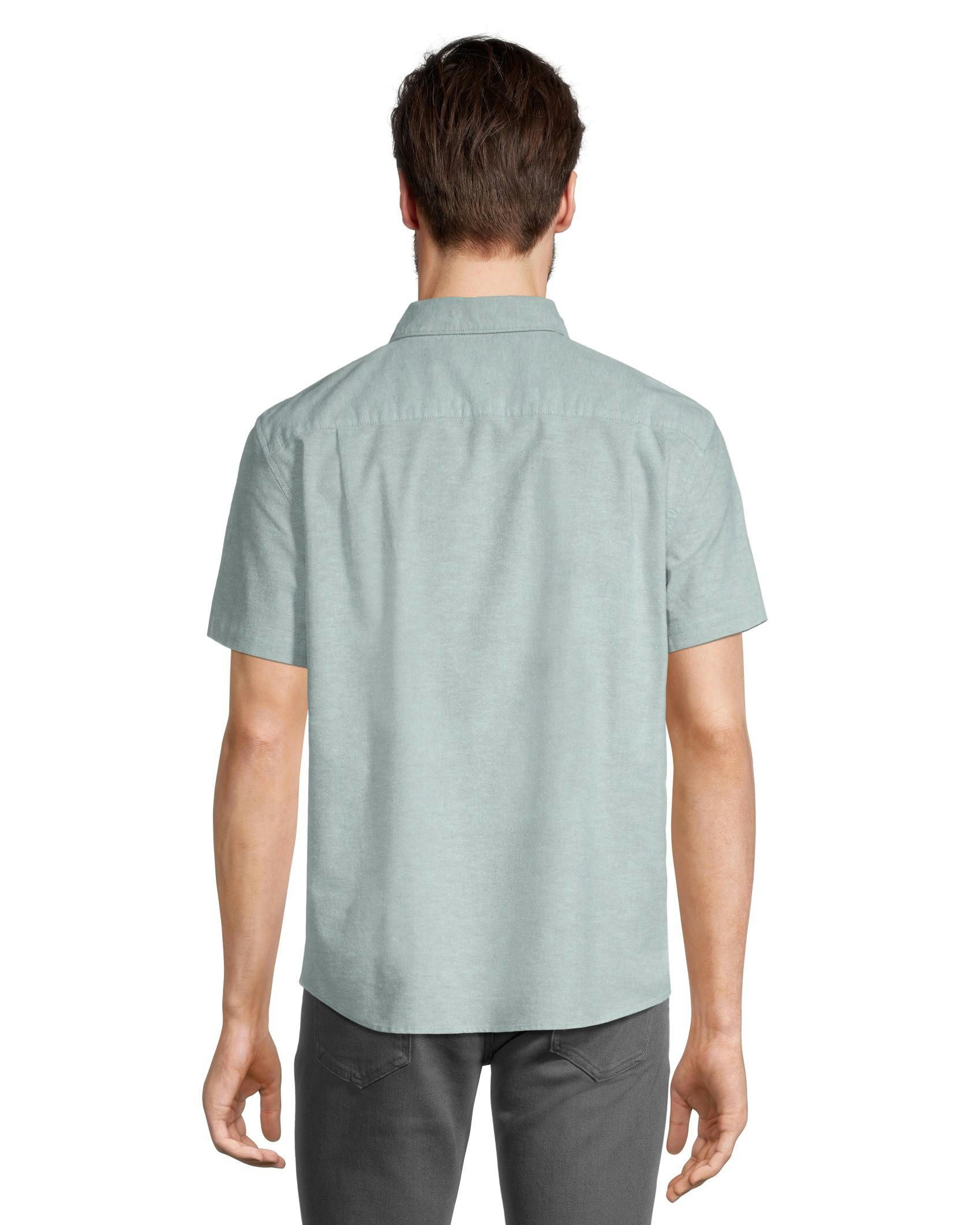 Denver Hayes Men's Modern Fit Short Sleeve Oxford Casual Shirt