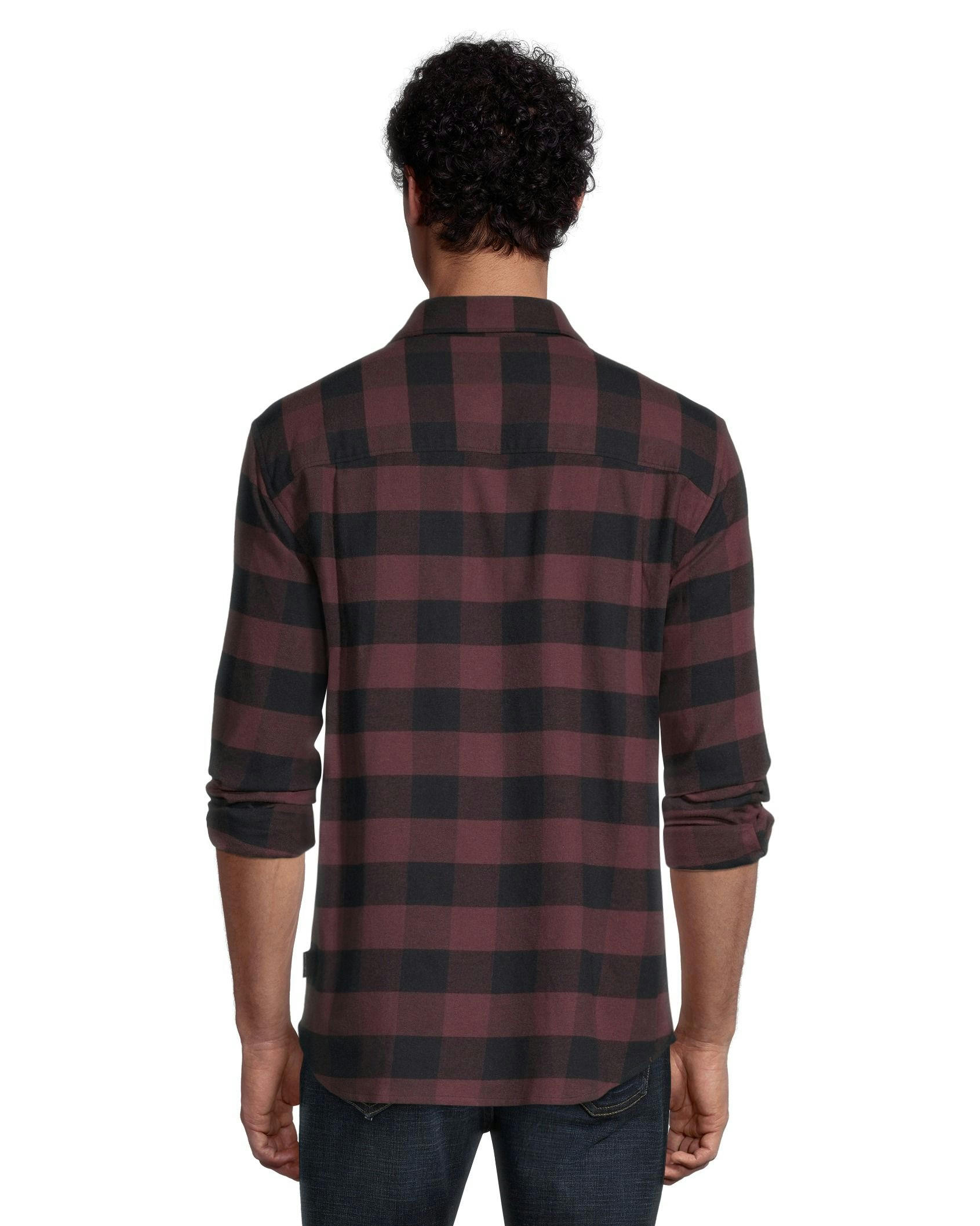 WindRiver Men's Stretch Regular Fit Basic Flannel Shirt