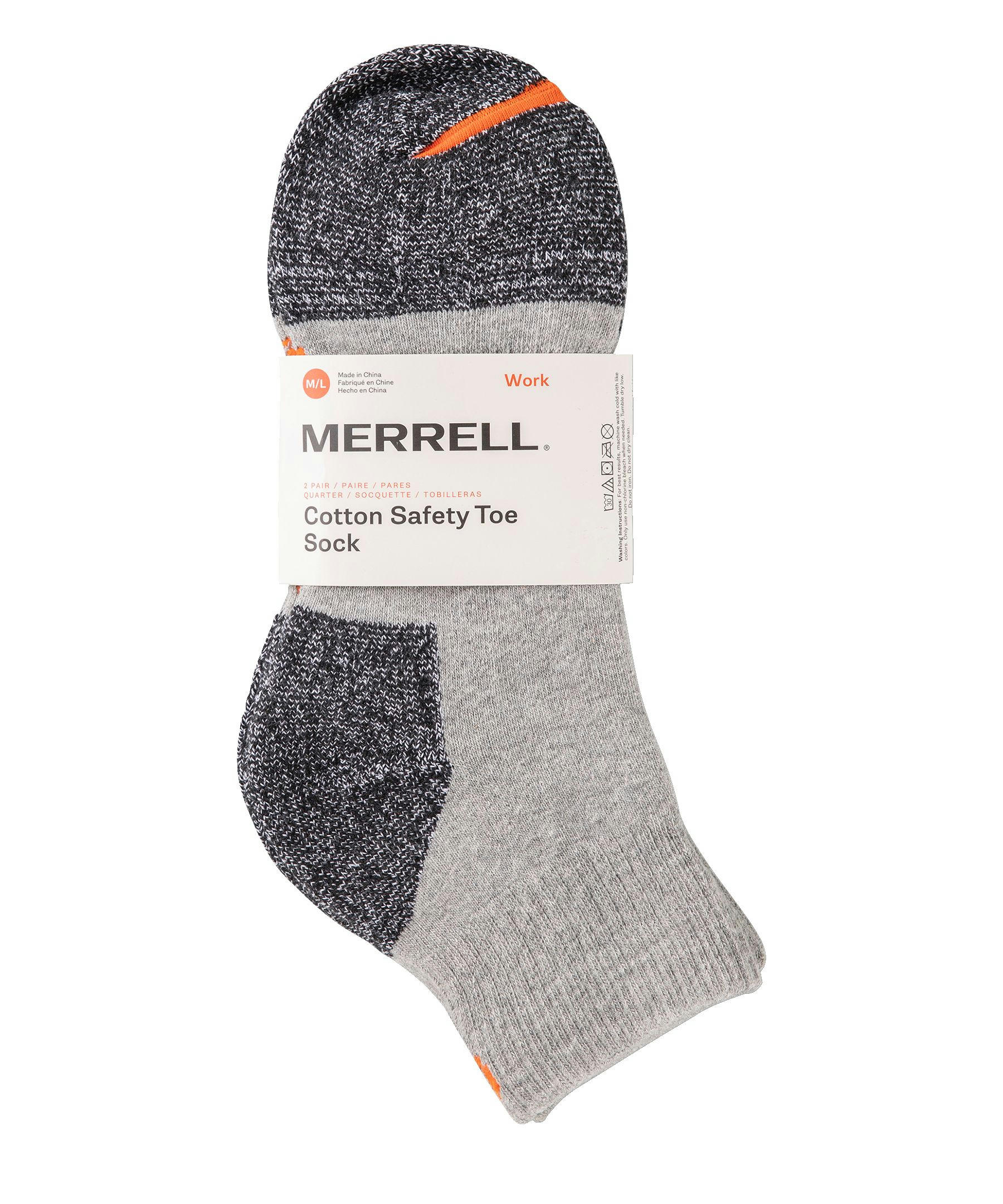 Merrell Men's 2-Pack Cotton Safety Toe Crew Socks