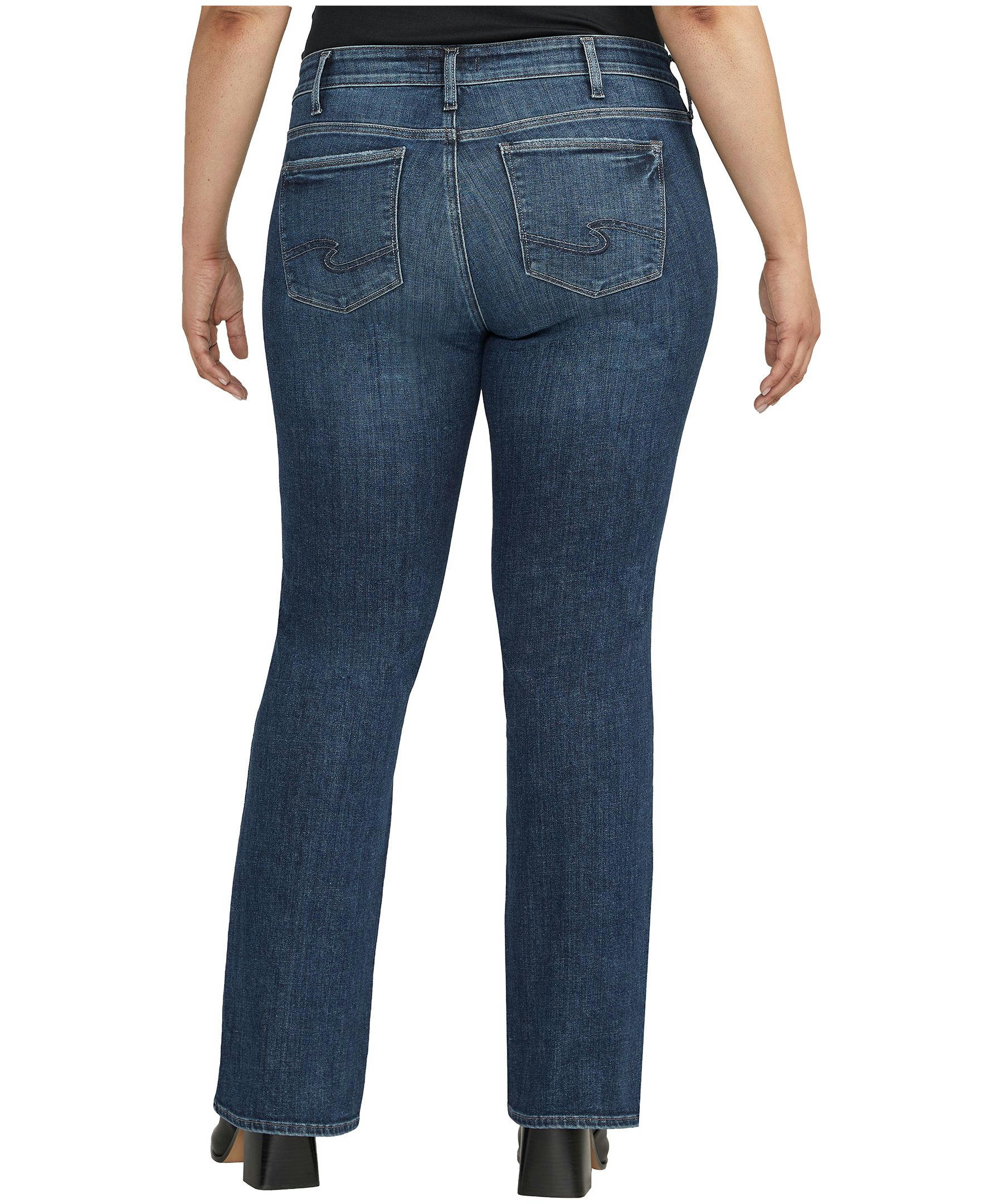 Silver Women's Elyse Mid Rise Curvy Fit Slim Leg Bootcut Jeans