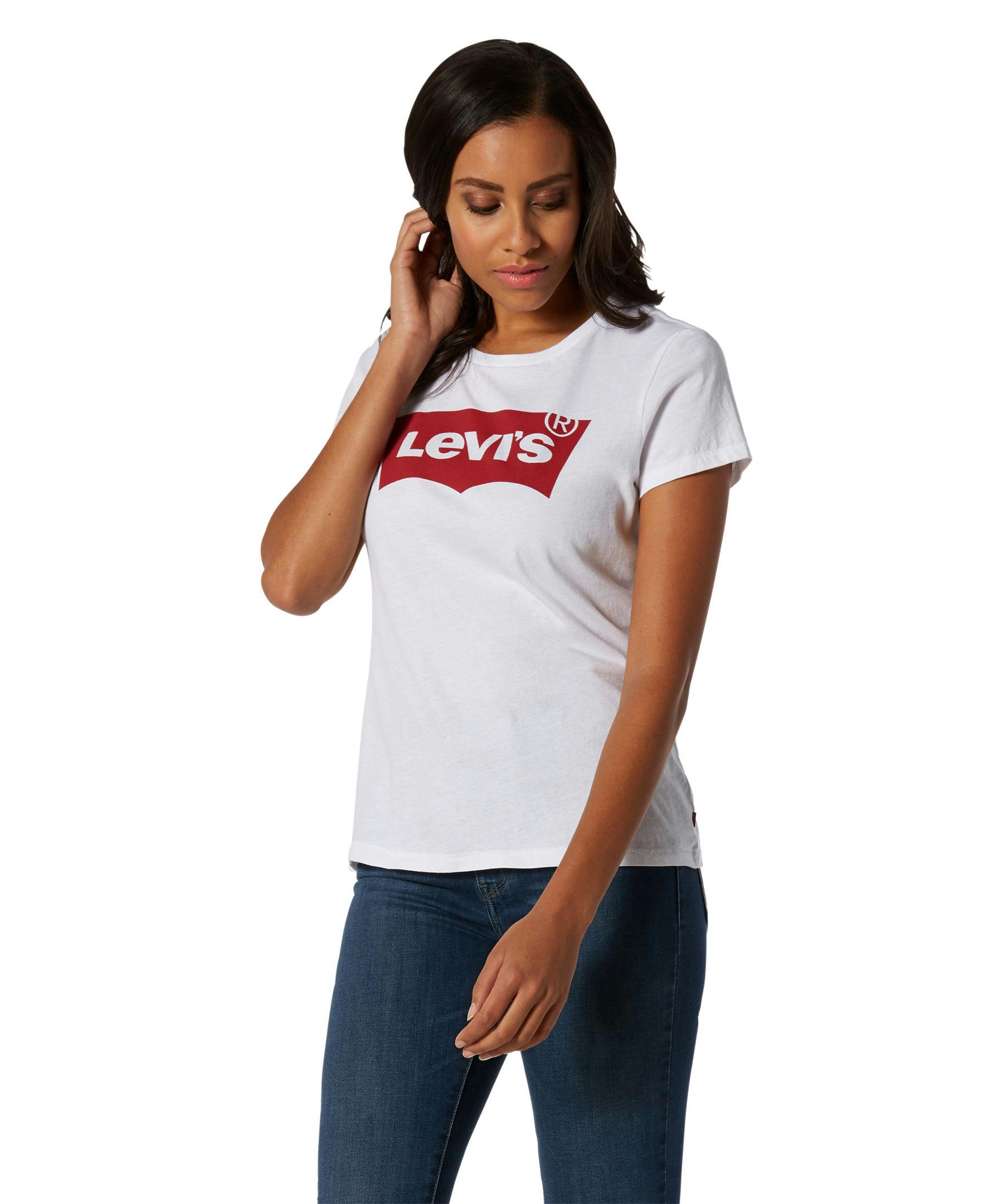Levi's Women's Batwing Graphic The Perfect Tee T Shirt - White