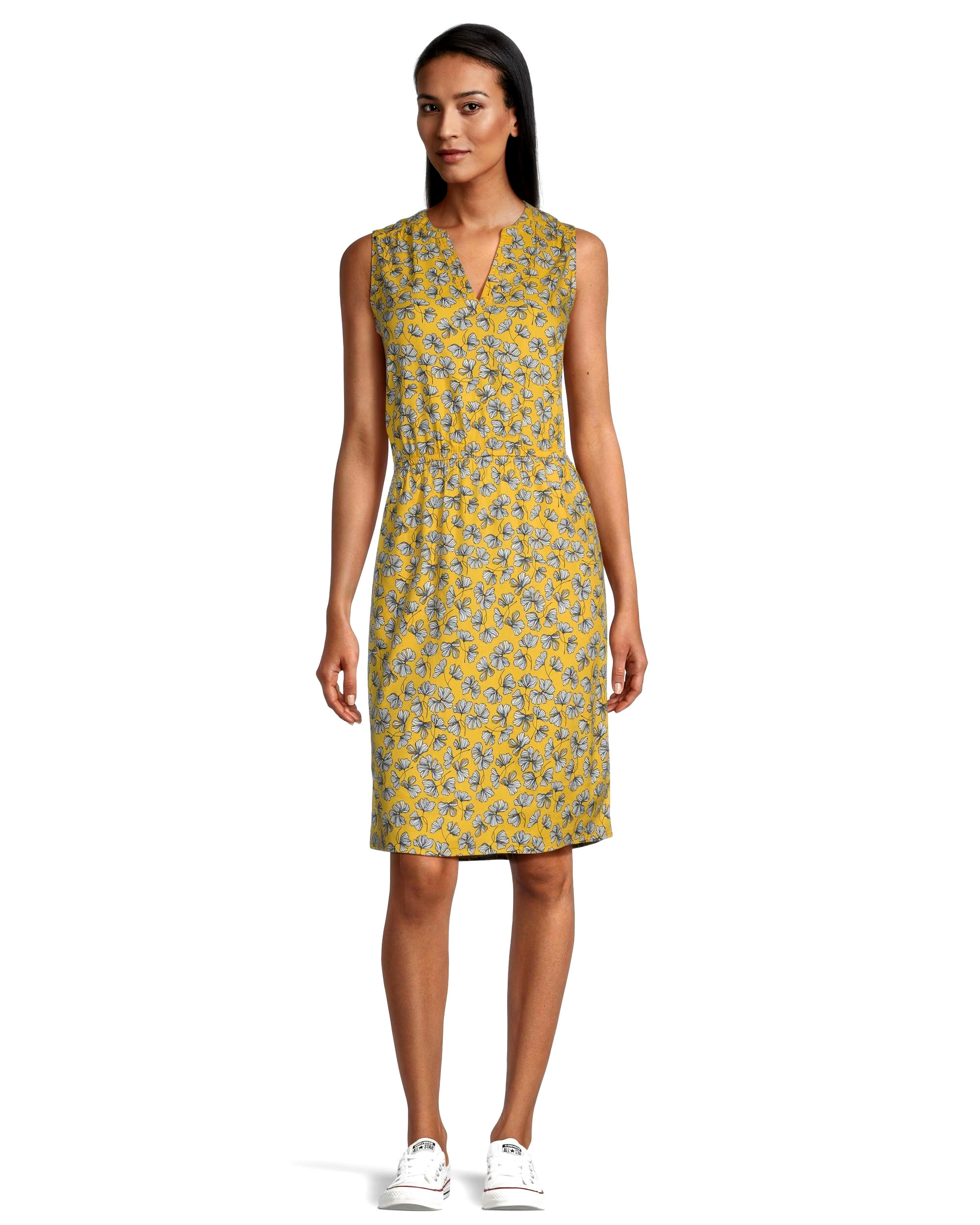 Women's Print Sleeveless V-Neck Dress