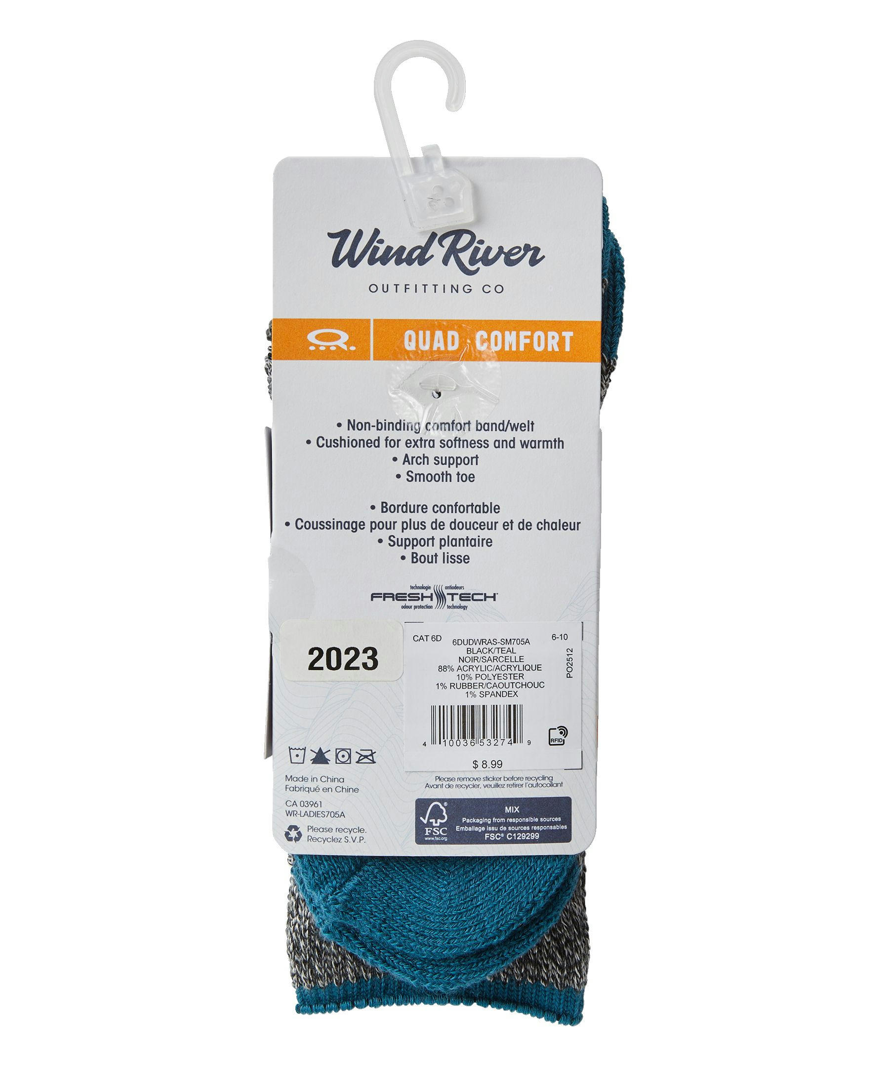 WindRiver Women's Quad Comfort Outdoor Thermal Crew Socks