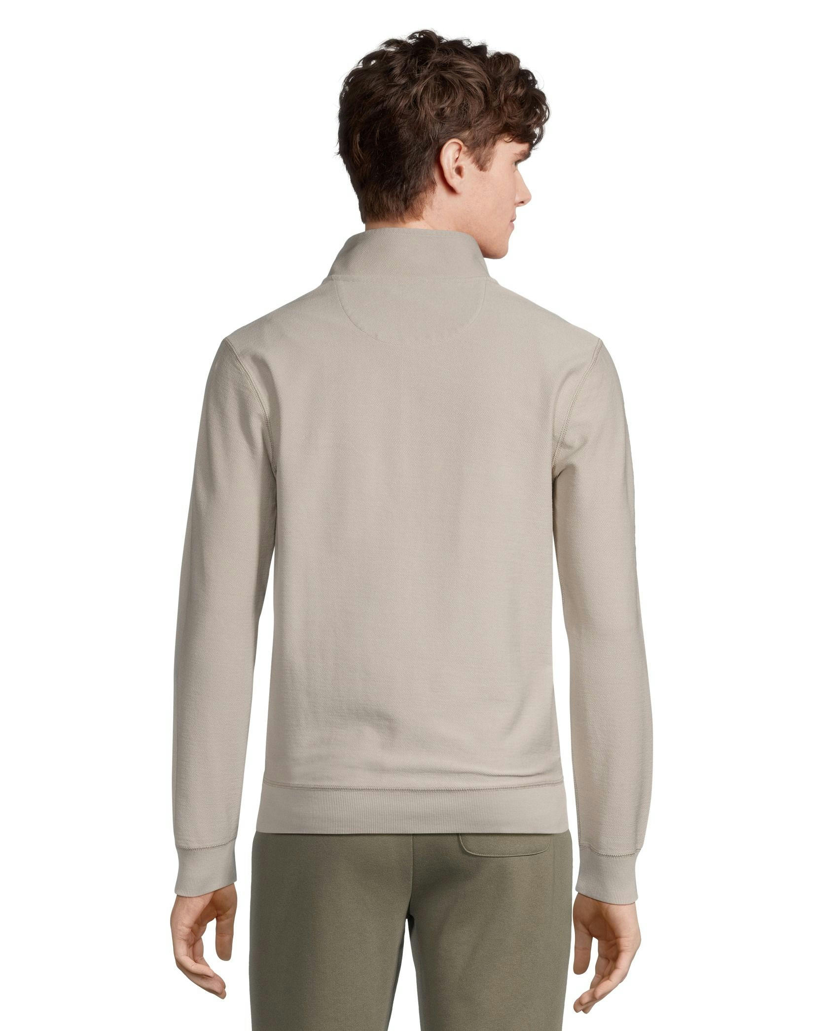 Denver Hayes Men's Reverse Twill Quarter Zip Mock Neck Pullover